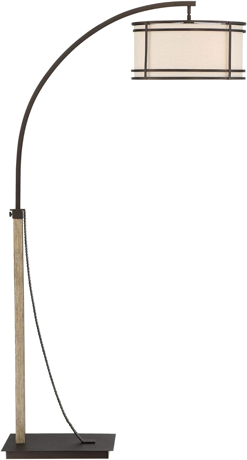 Franklin Iron Works Gentry Industrial Rustic Farmhouse Arc Floor Lamp 71 1/2