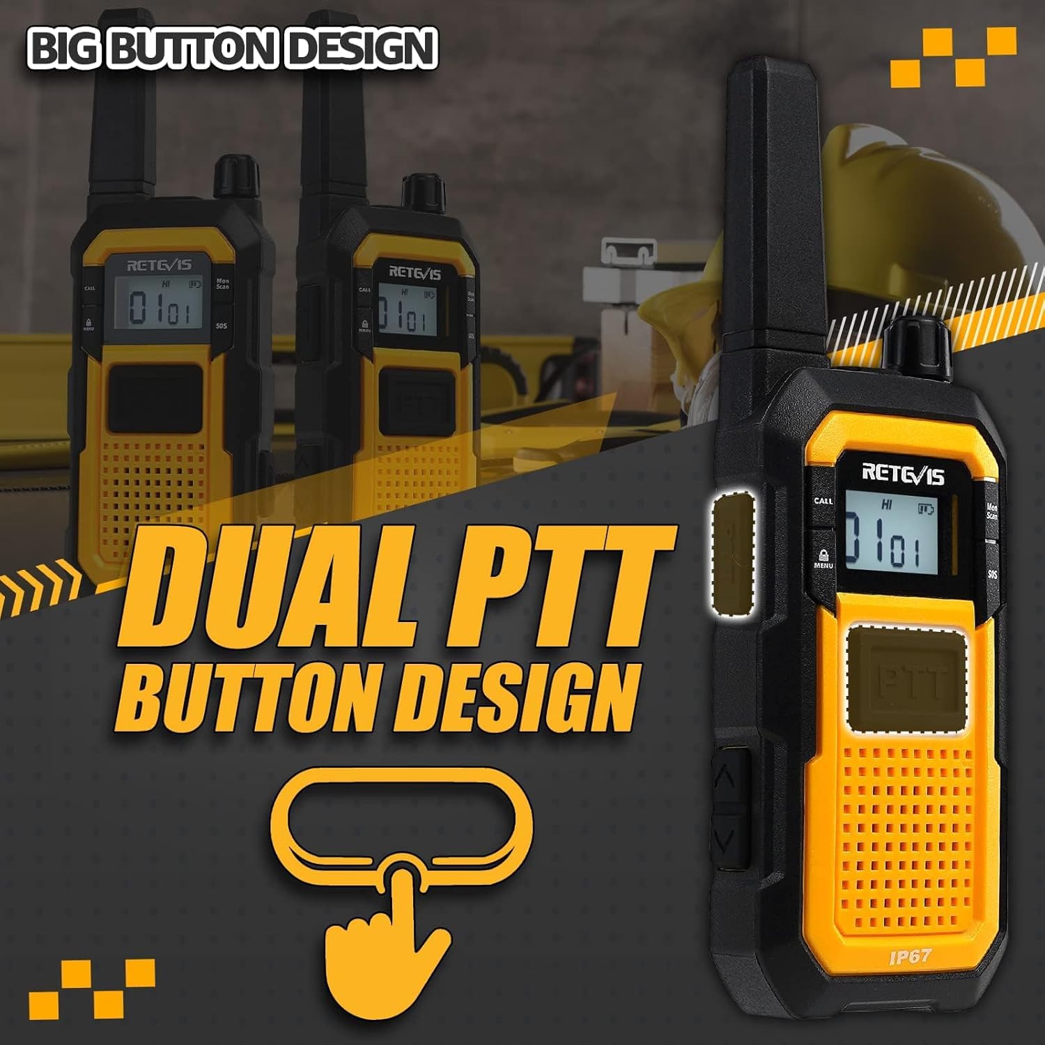 RETEVIS RB48 FRS Walkie Talkies - Long Range & Waterproof