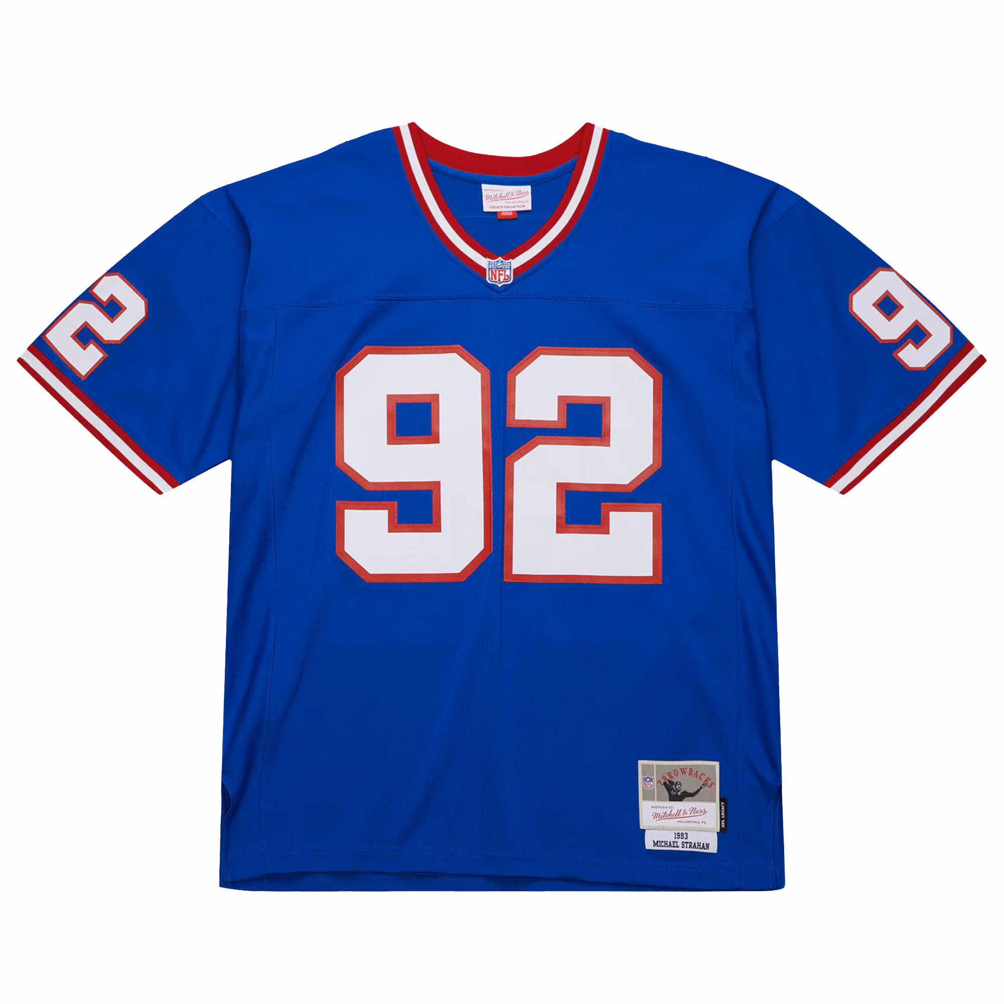 Michael Strahan New York Giants Mitchell & Ness Big & Tall 1993 Retired Player Replica Jersey - Royal