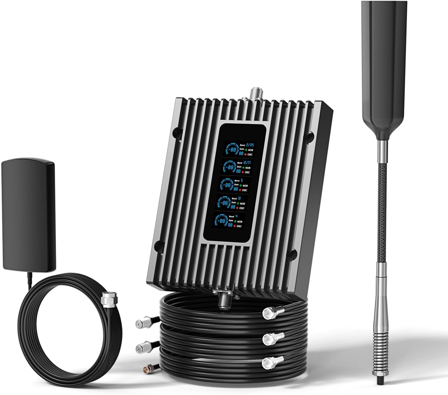 Cell Phone Booster for RV Truck Vehicle|RV Cell Signal Booster for All U.S.Carriers|Boosts 5G/4G LTE/3G Signal for Band 4/12/17/13/5/2/25