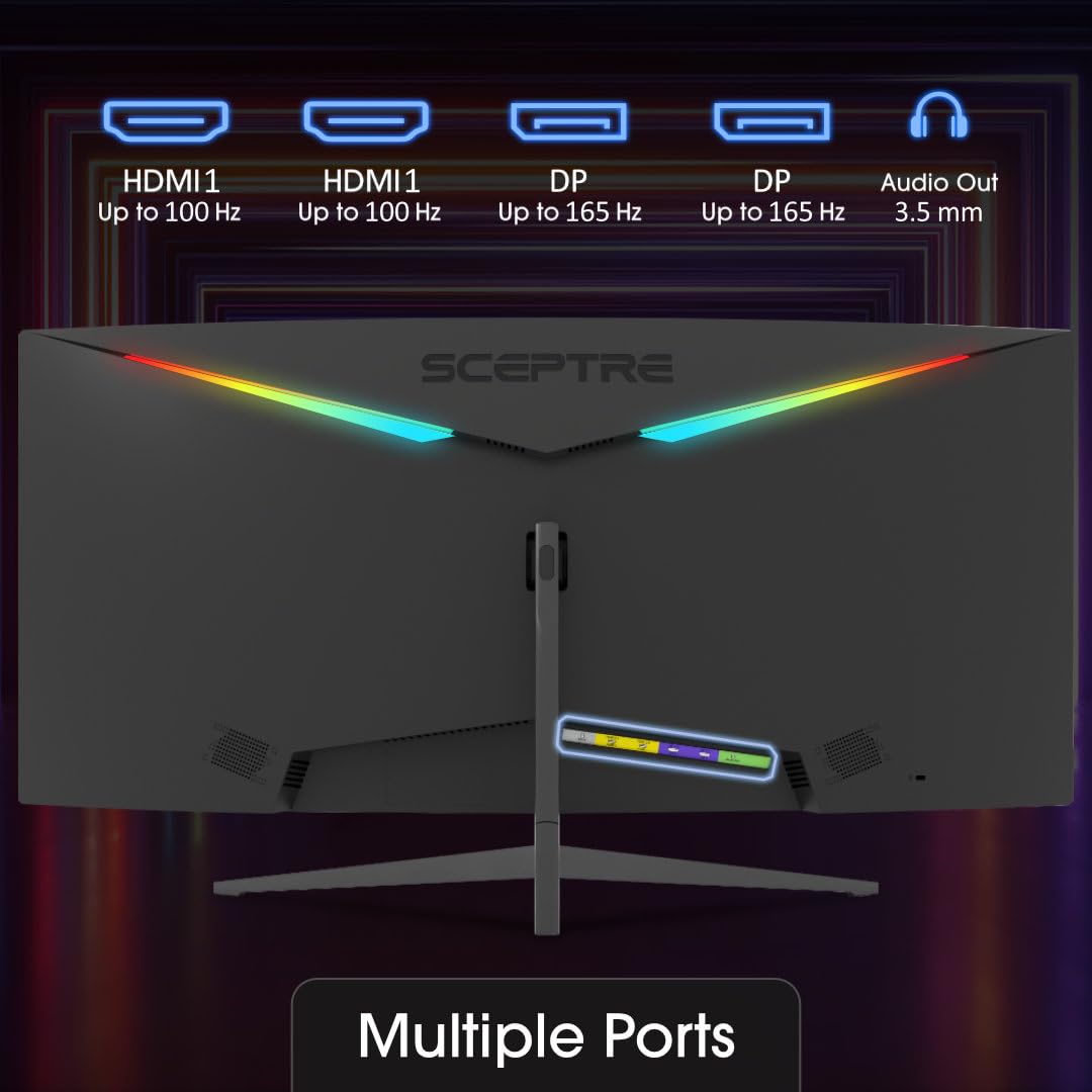 SCEPTRE 34-Inch Curved Ultrawide WQHD Monitor, 180Hz