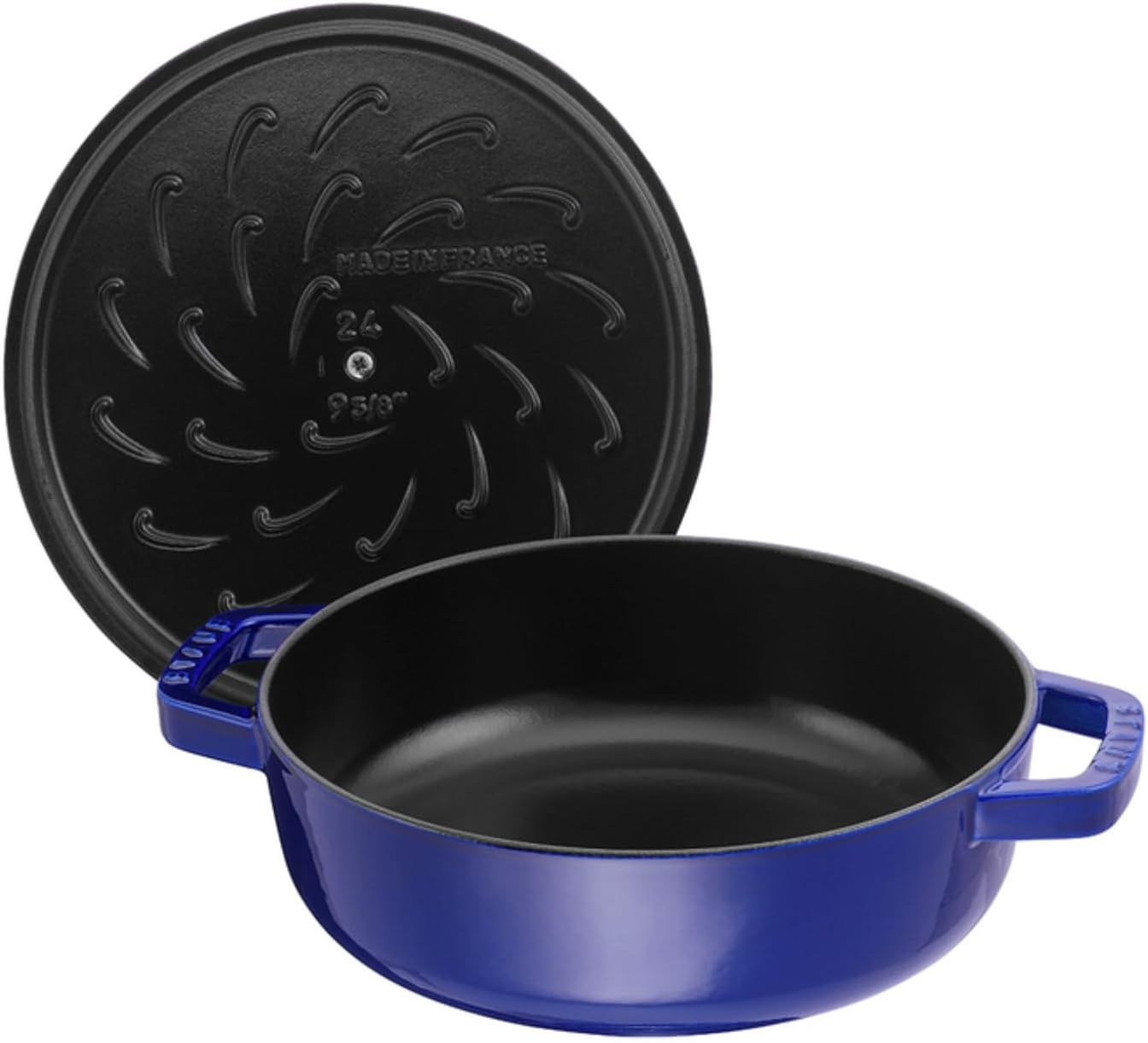 Staub 40511 HS-476-P2 0 with Chistera Cast Iron 28 cm Dark Blue