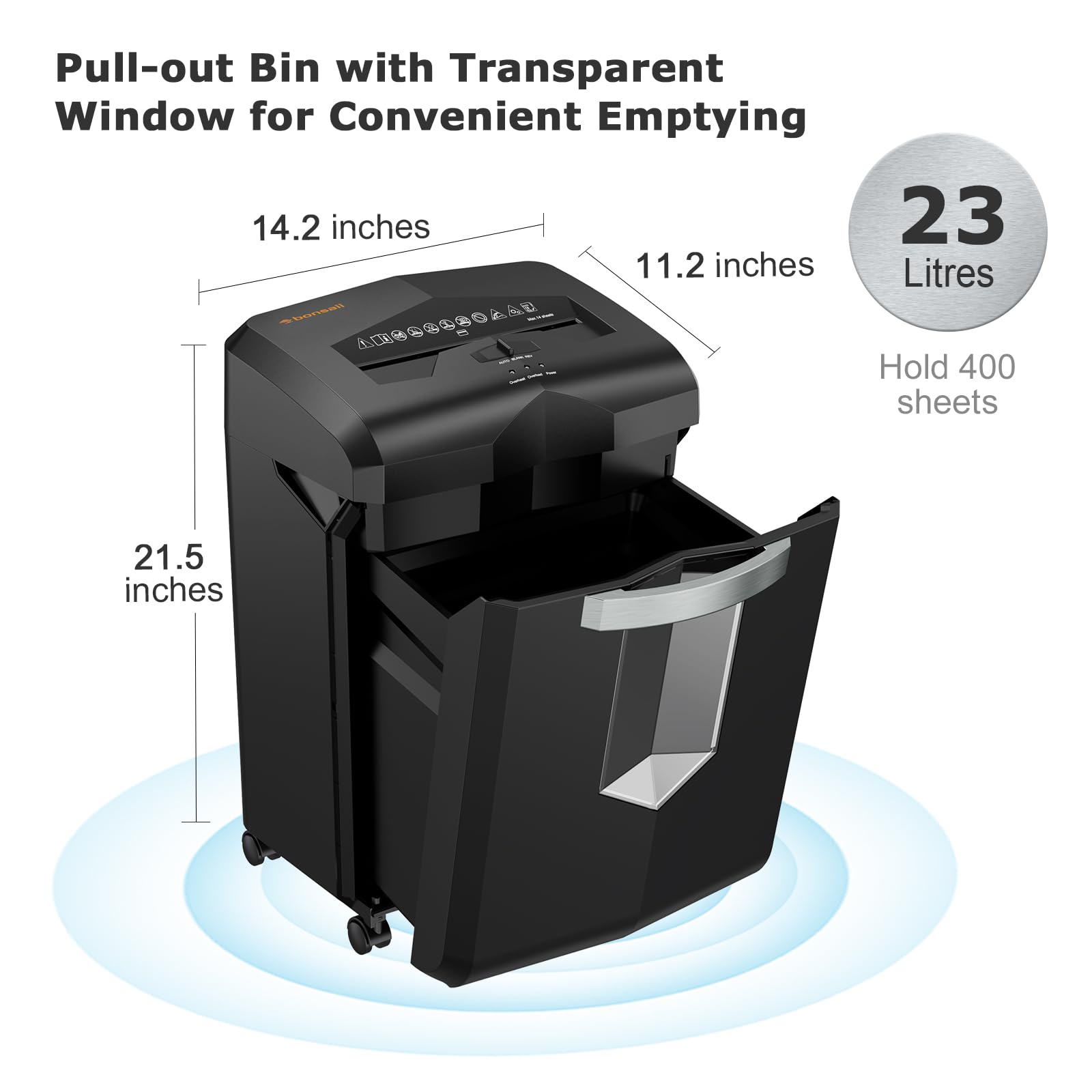 BONSAII C149-C Paper Shredder, 18-Sheet Heavy Duty Cross-Cut