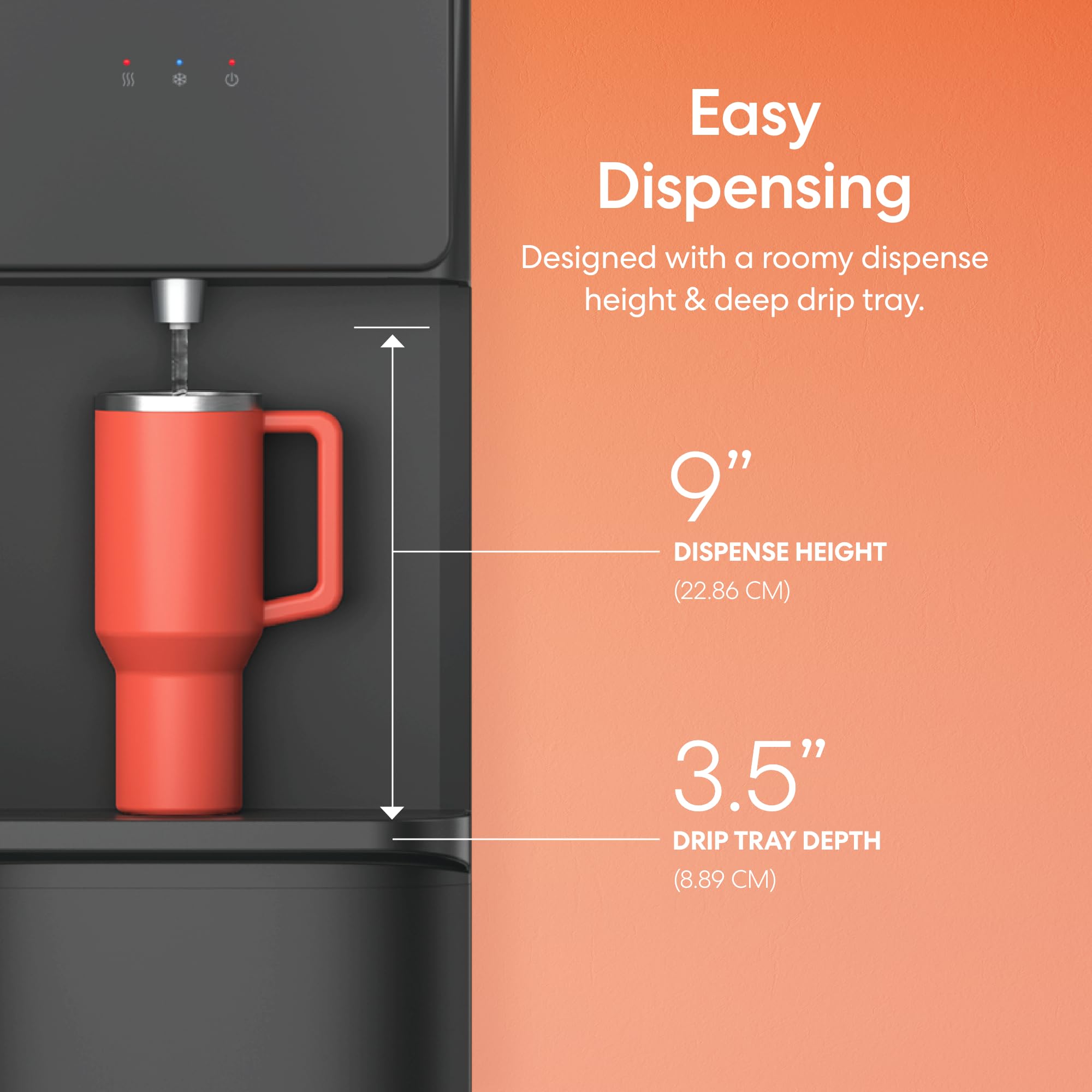 BRIO 130 Series Top-Load Water Cooler Dispenser - Hot & Cold