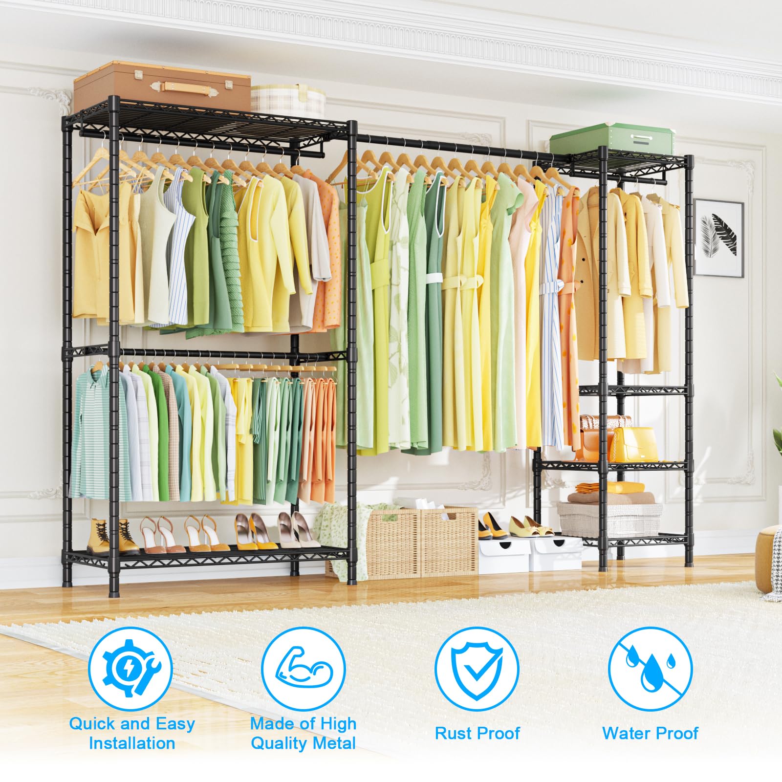 ULIF E10 Freestanding Clothes Rack with Adjustable Hanger