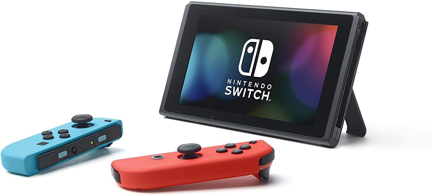 Newest Nintendo Switch w/ Neon Blue & Neon Red Joy-Con + Mario Kart 8 Deluxe Game, 6.2