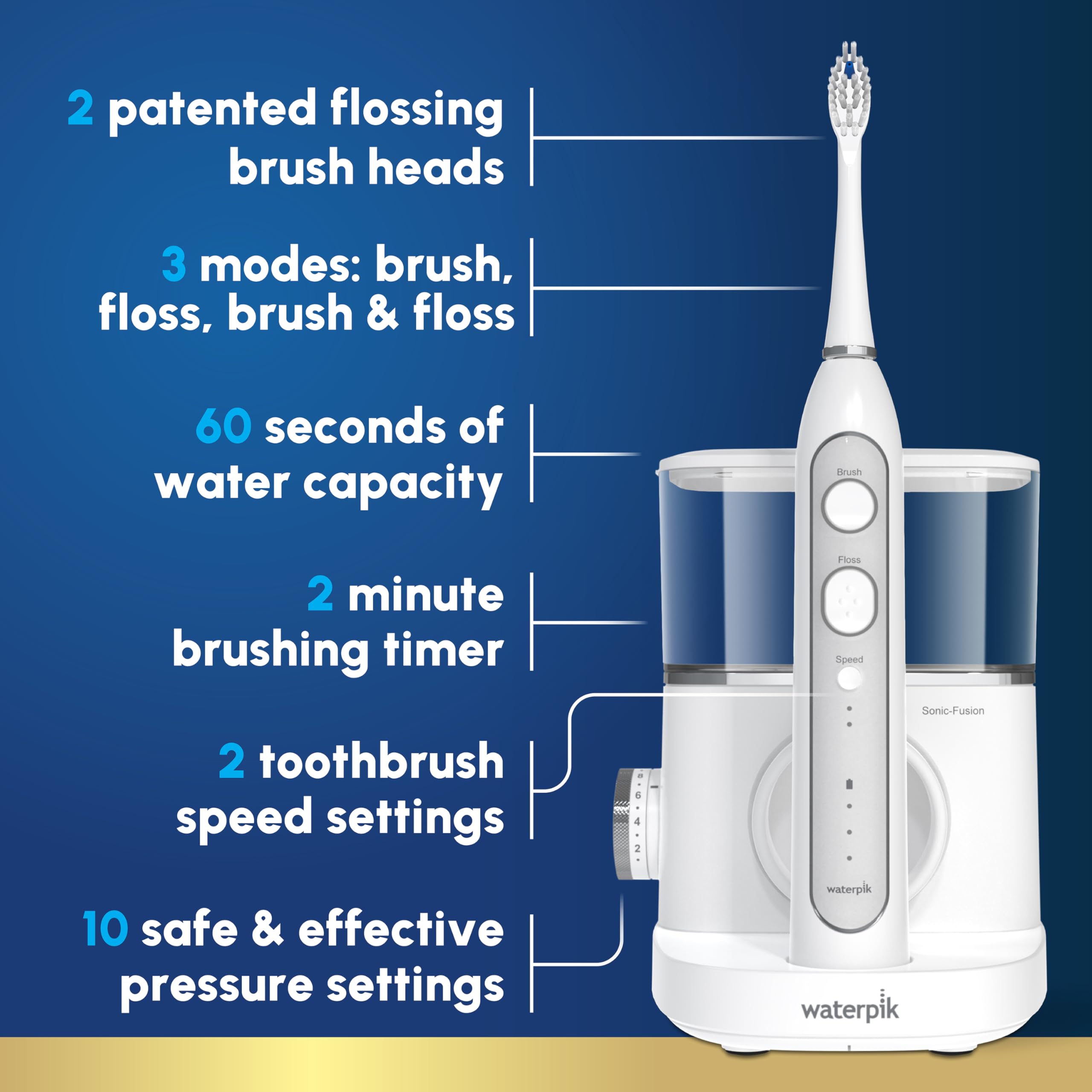WATERPIK Sonic-Fusion 2.0 Electric Toothbrush & Water Flosser