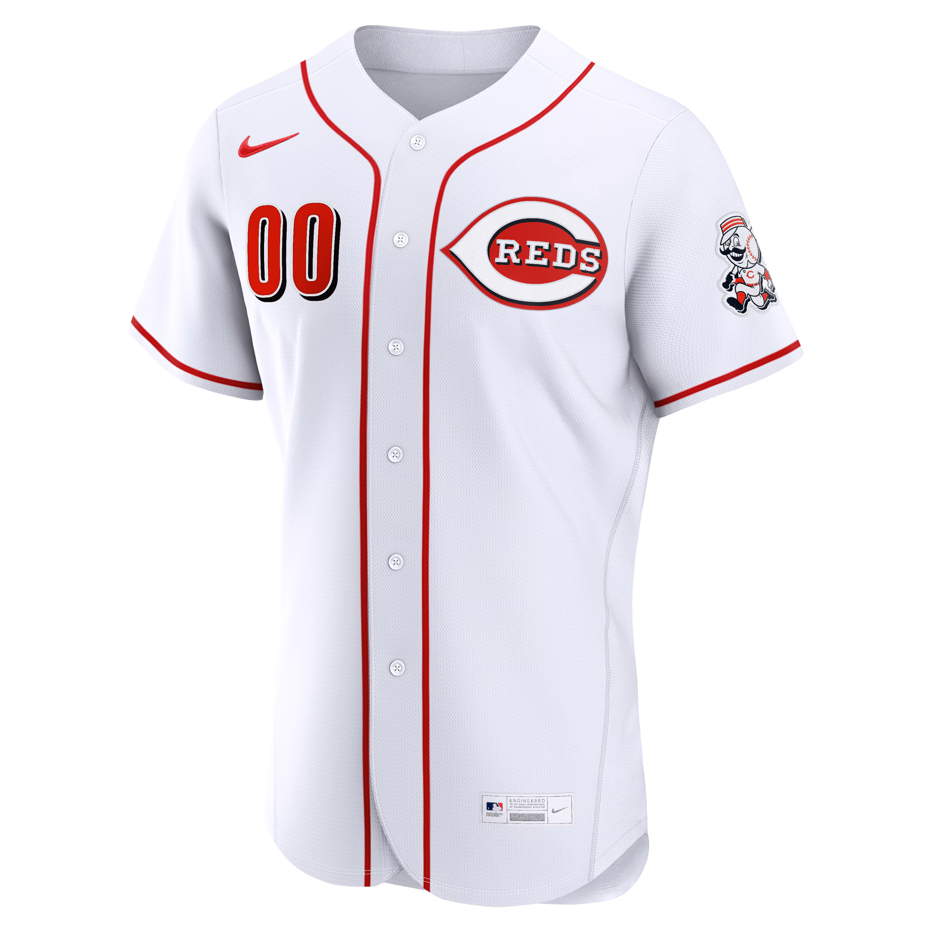 Cincinnati Reds Nike Home Authentic Custom Jersey - White