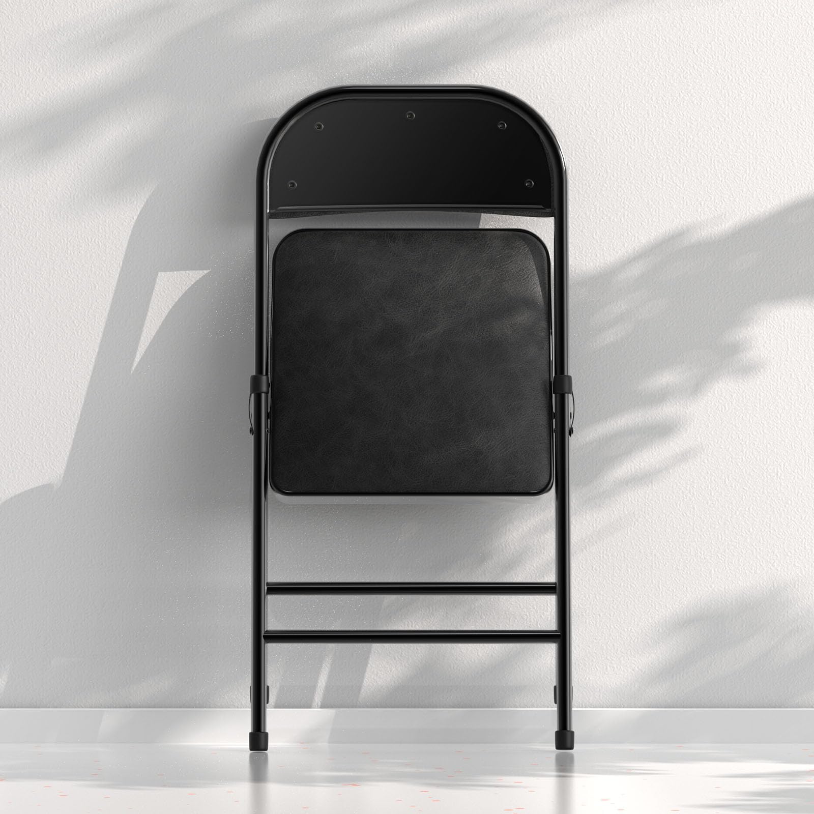 NAZHURA 4 Pack Folding Chairs with Padded Cushion