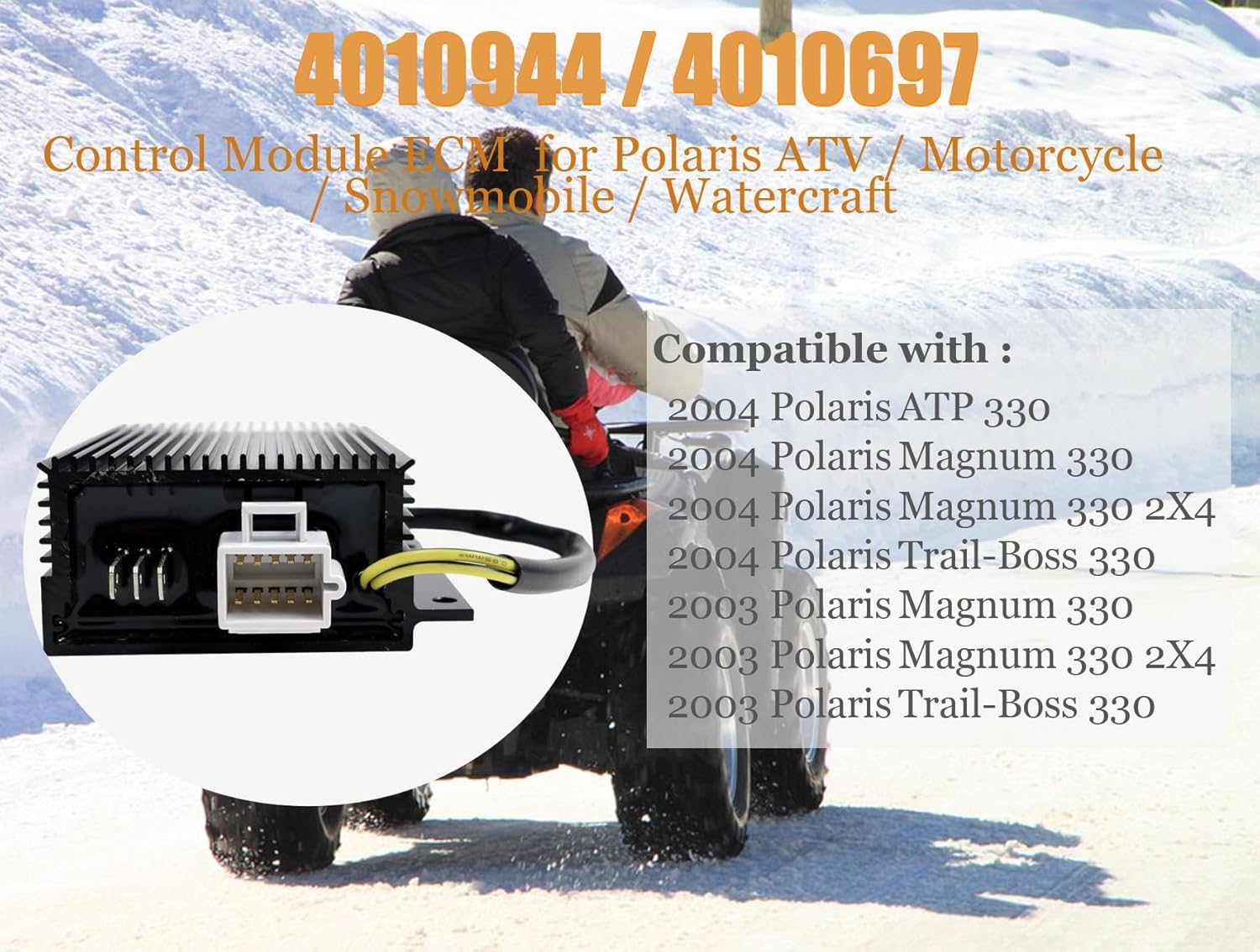 JEENDA Electronic Control Module 4010944 Compatible with Polaris 2003 2004 Trail Boss 330,Magnum 330 2X4,Magnum 330 & 2004 ATP 330
