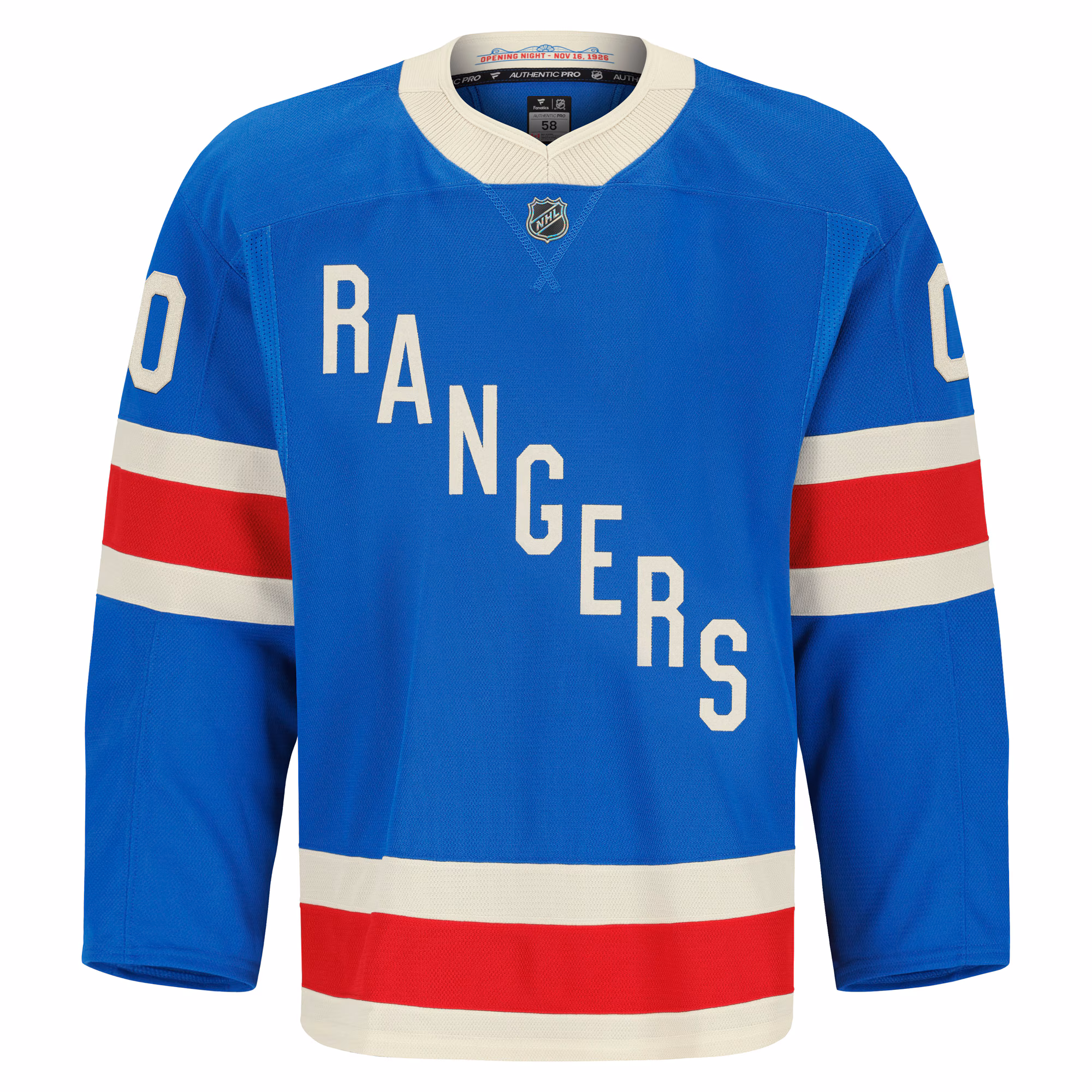 New York Rangers Fanatics Centennial Authentic Pro Custom Jersey - Blue