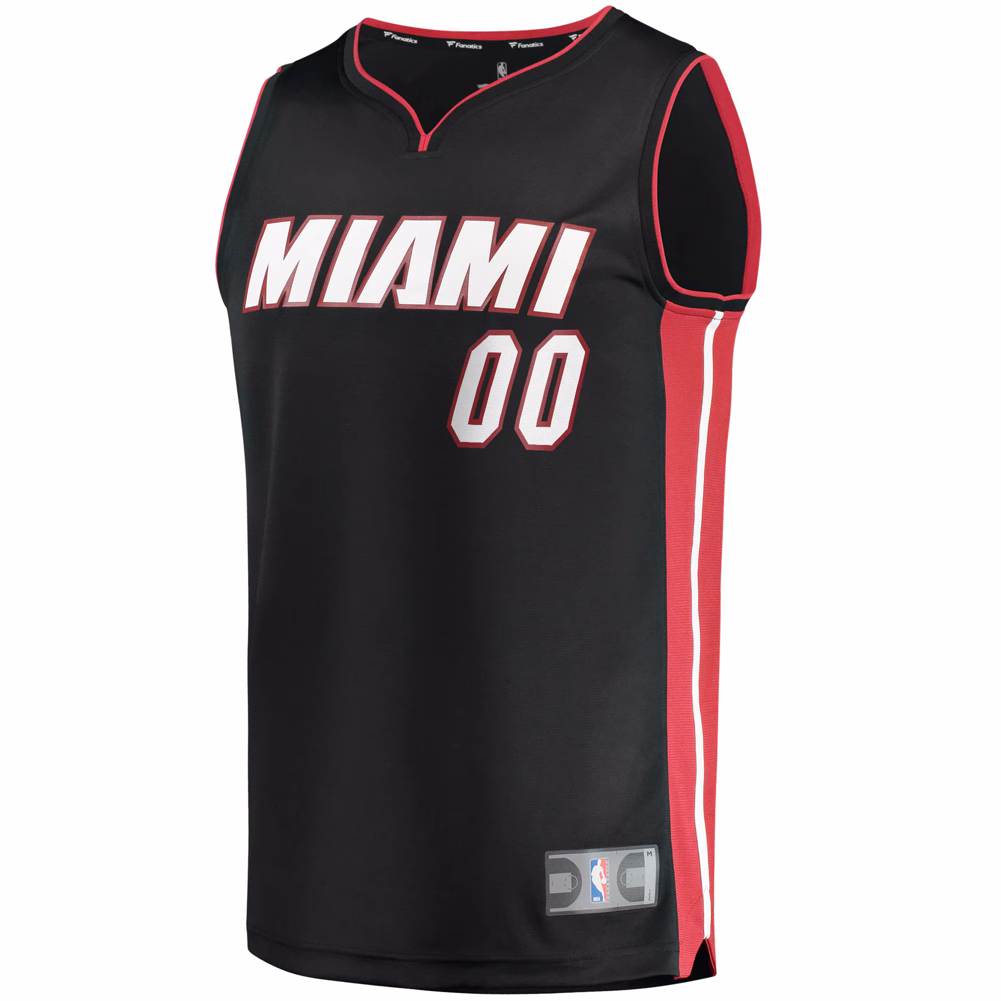 Miami Heat Fanatics Fast Break Custom Replica Jersey Black - Icon Edition
