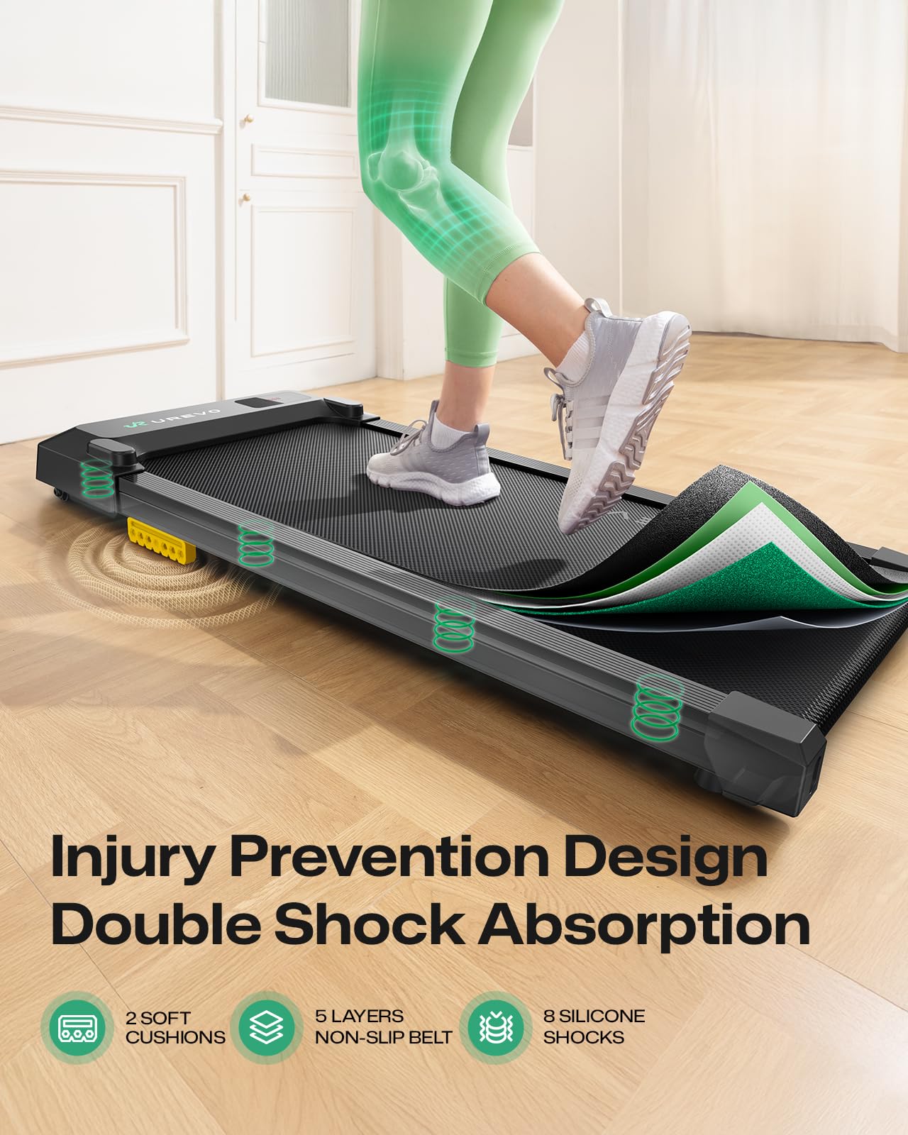 UREVO Smart Walking Pad - Quiet Standing Desk Treadmill