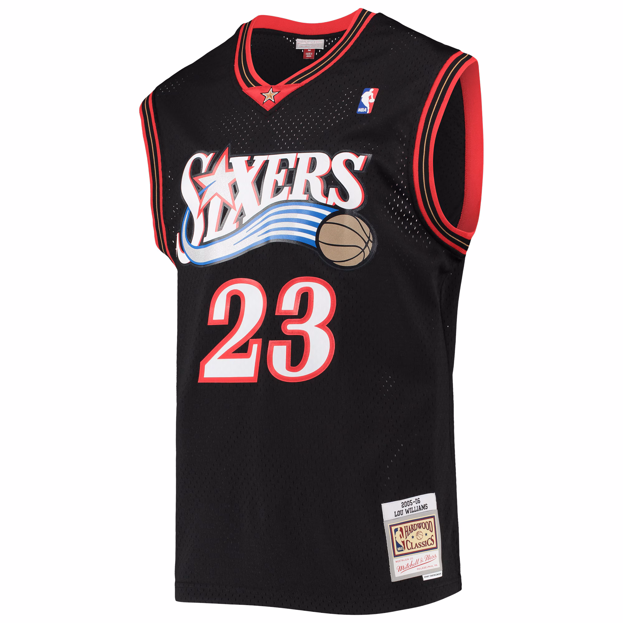 Lou Williams Philadelphia 76ers Mitchell & Ness 2005/06 Hardwood Classics Swingman Jersey - Black