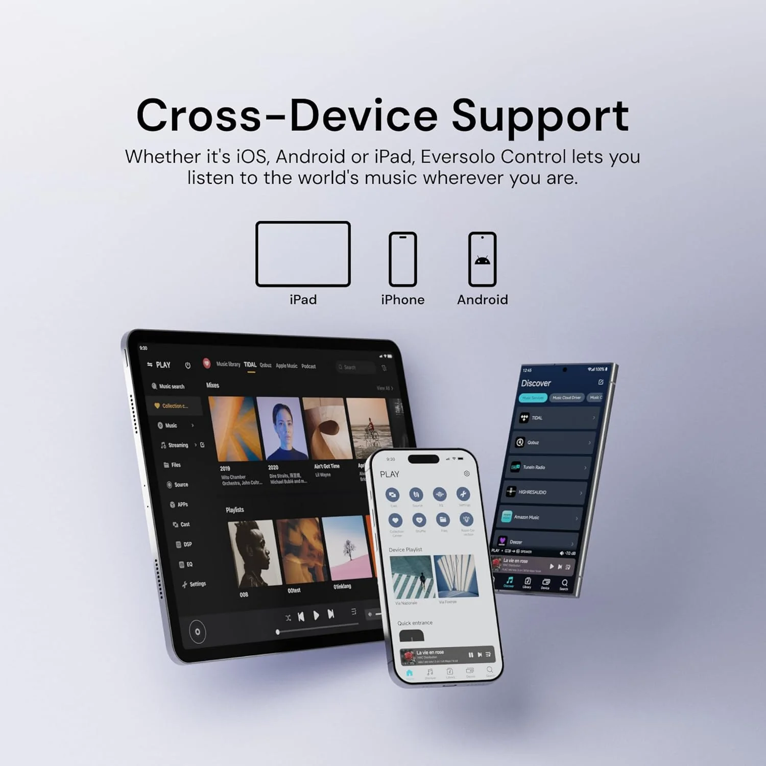 Eversolo Play Music Streamer with Amp & DAC, 5.5