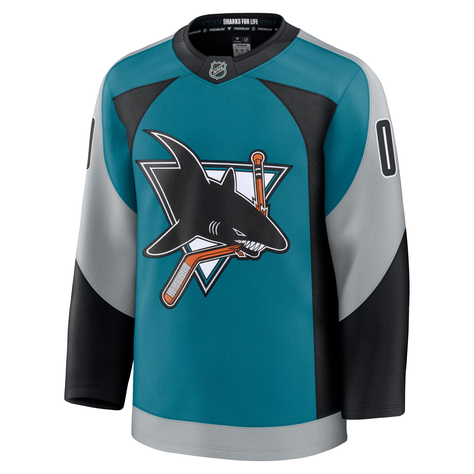 San Jose Sharks Fanatics Alternate Custom Premium Jersey - Teal