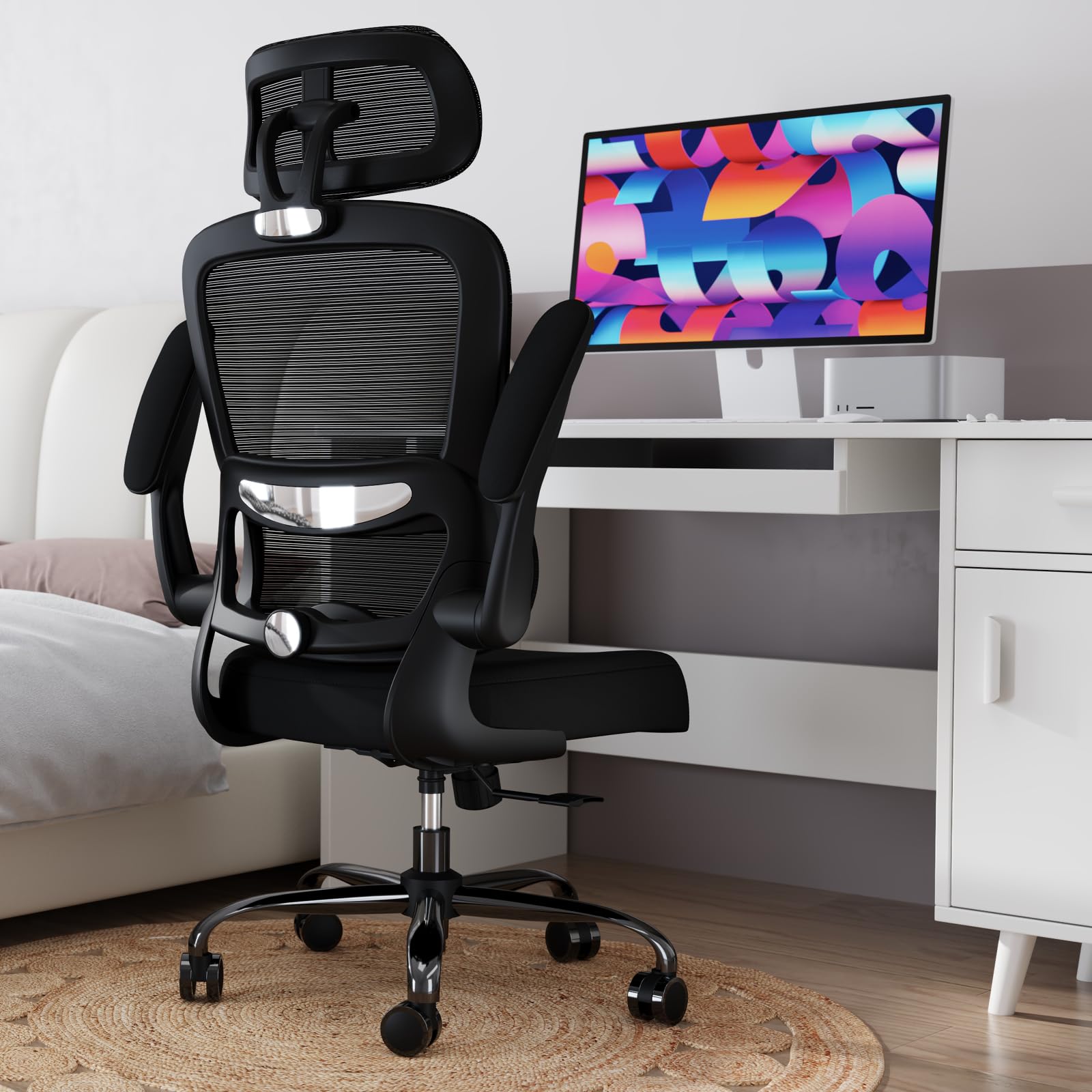 TRALT Ergonomic Office Chair with Wheels - 330 LBS Capacity
