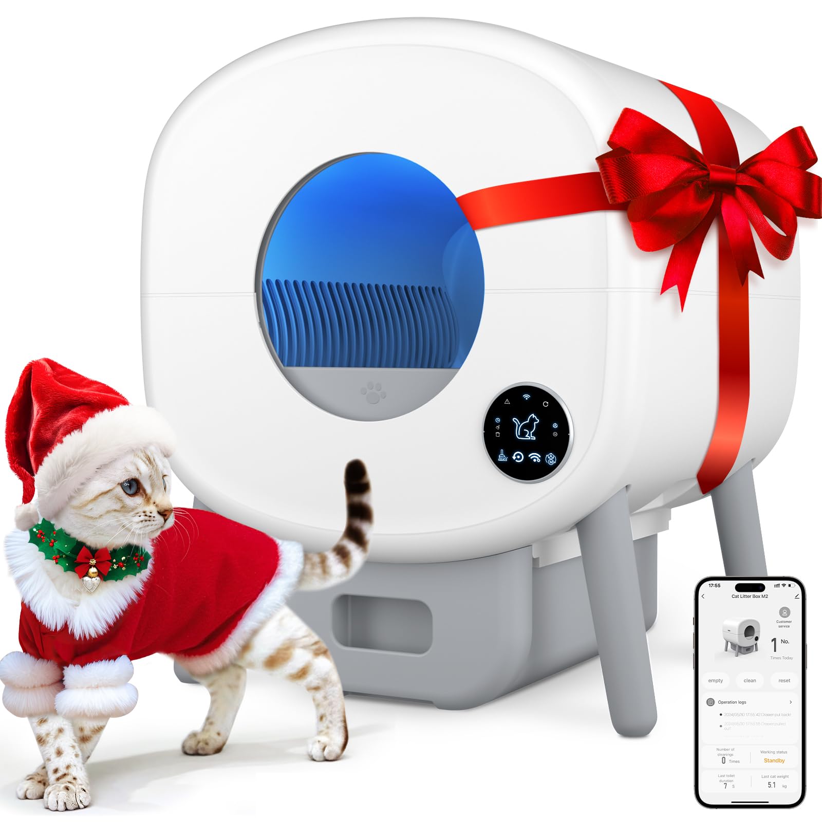 CUMRIGE Self Cleaning Litter Box - Automatic Large Capacity