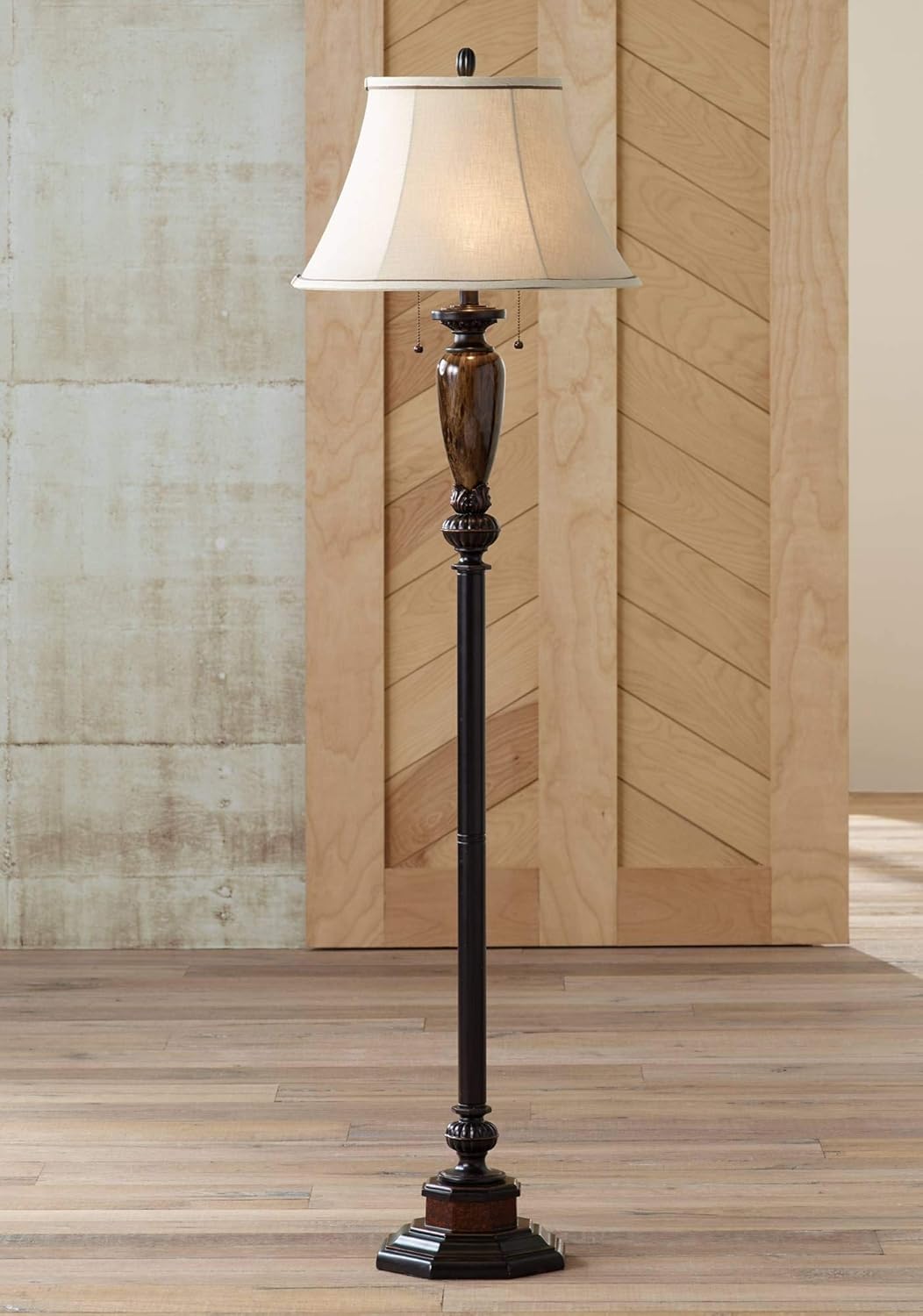 Kathy Ireland Sonnett Industrial Vintage Floor Lamp Standing 63 1/2