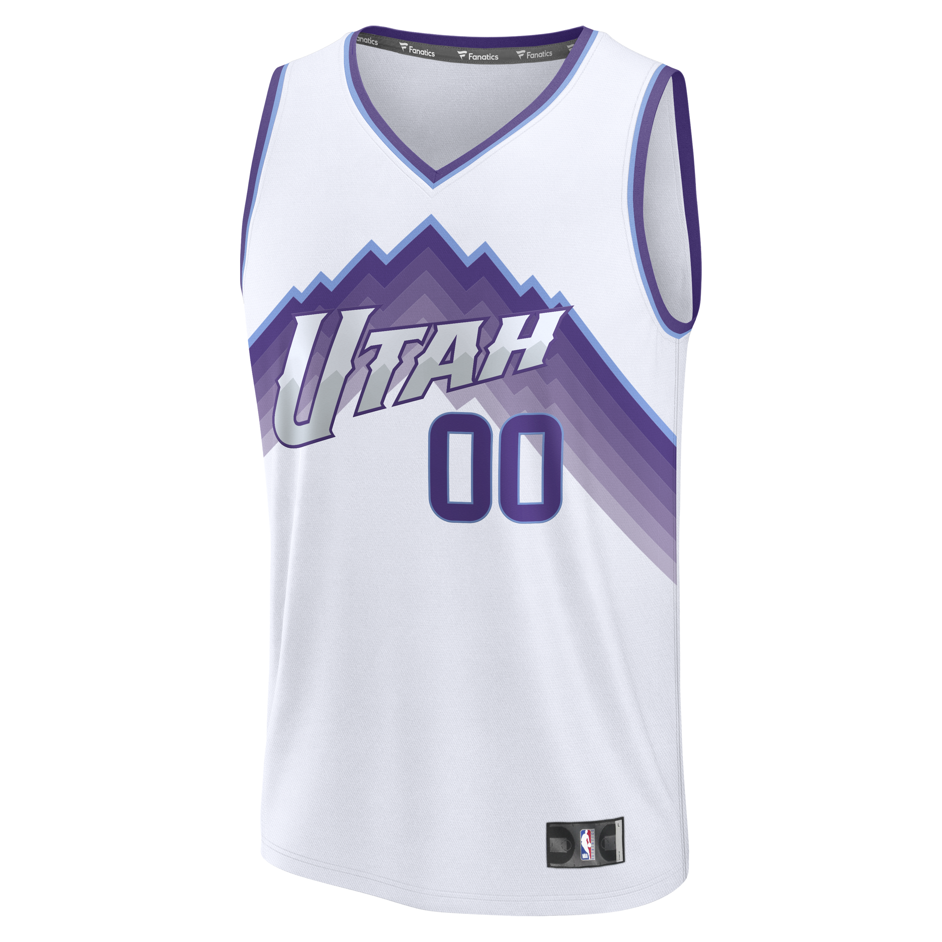 Utah Jazz Fanatics Fast Break Replica Custom Jersey - White - Association Edition