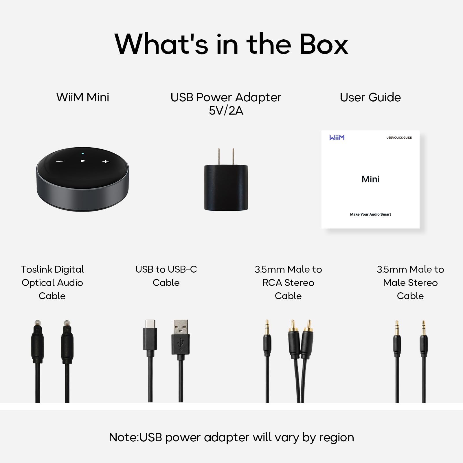 WIIM Mini AirPlay 2 Wireless Audio Streamer & Preamplifier