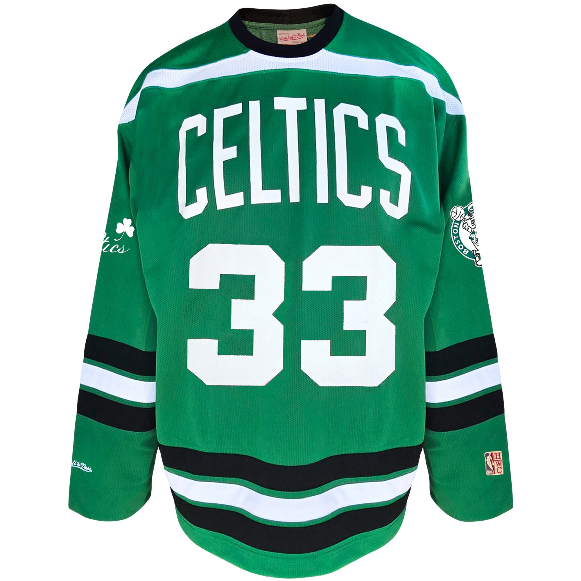 Larry Bird Boston Celtics Mitchell & Ness Big & Tall NBA Hockey Jersey - Kelly Green