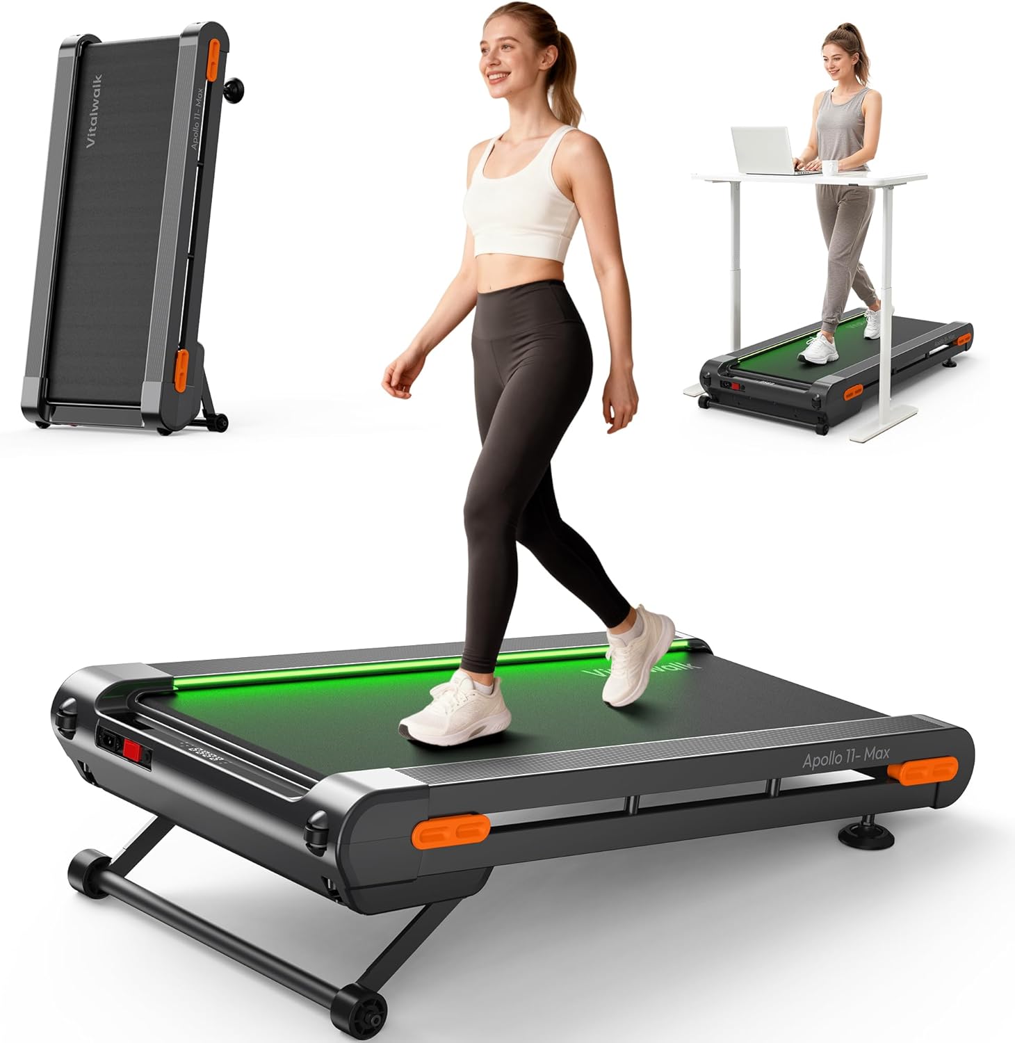 Vitalwalk Walking Pad Treadmill with Incline, 43