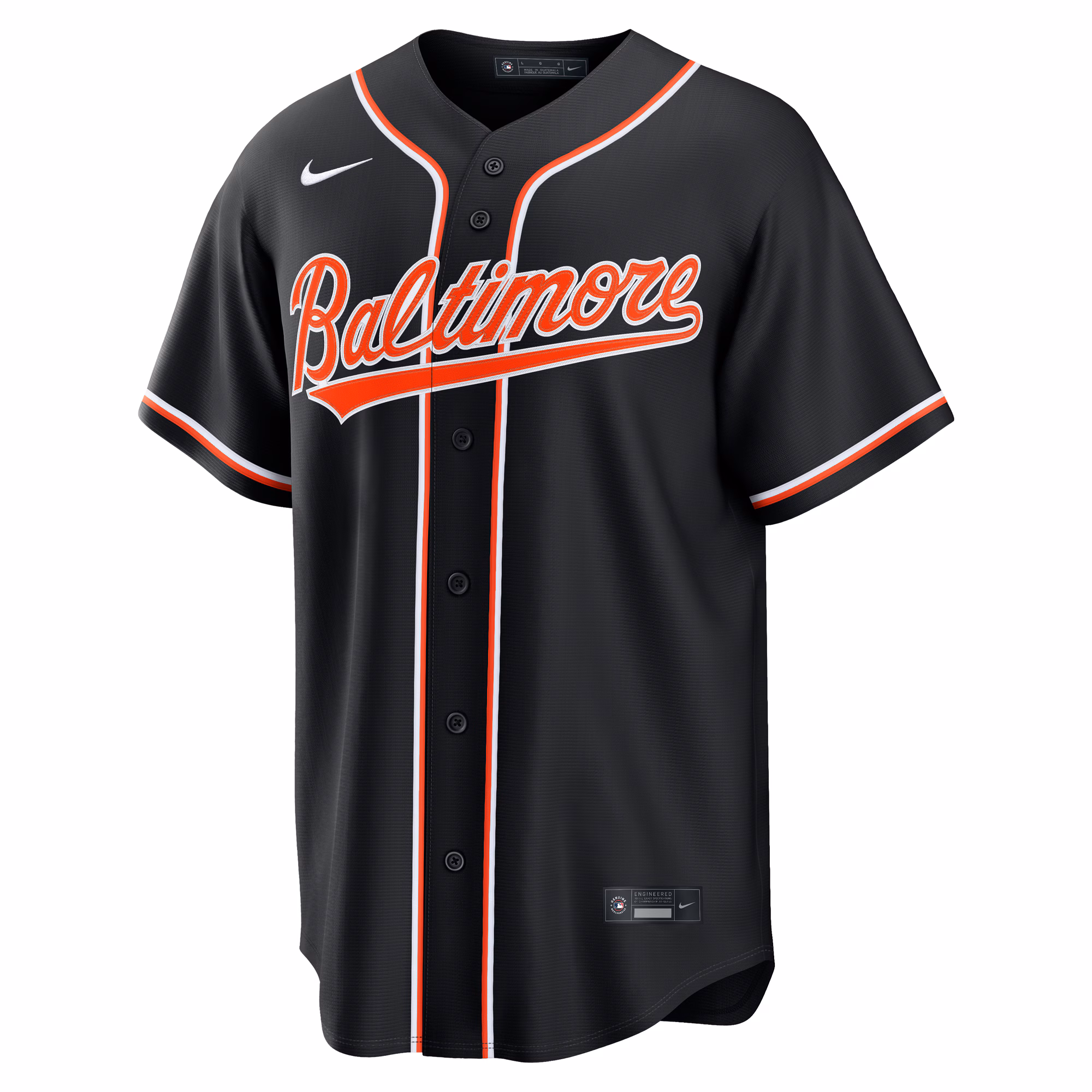 Baltimore Orioles Nike Fashion Replica Black Out Jersey