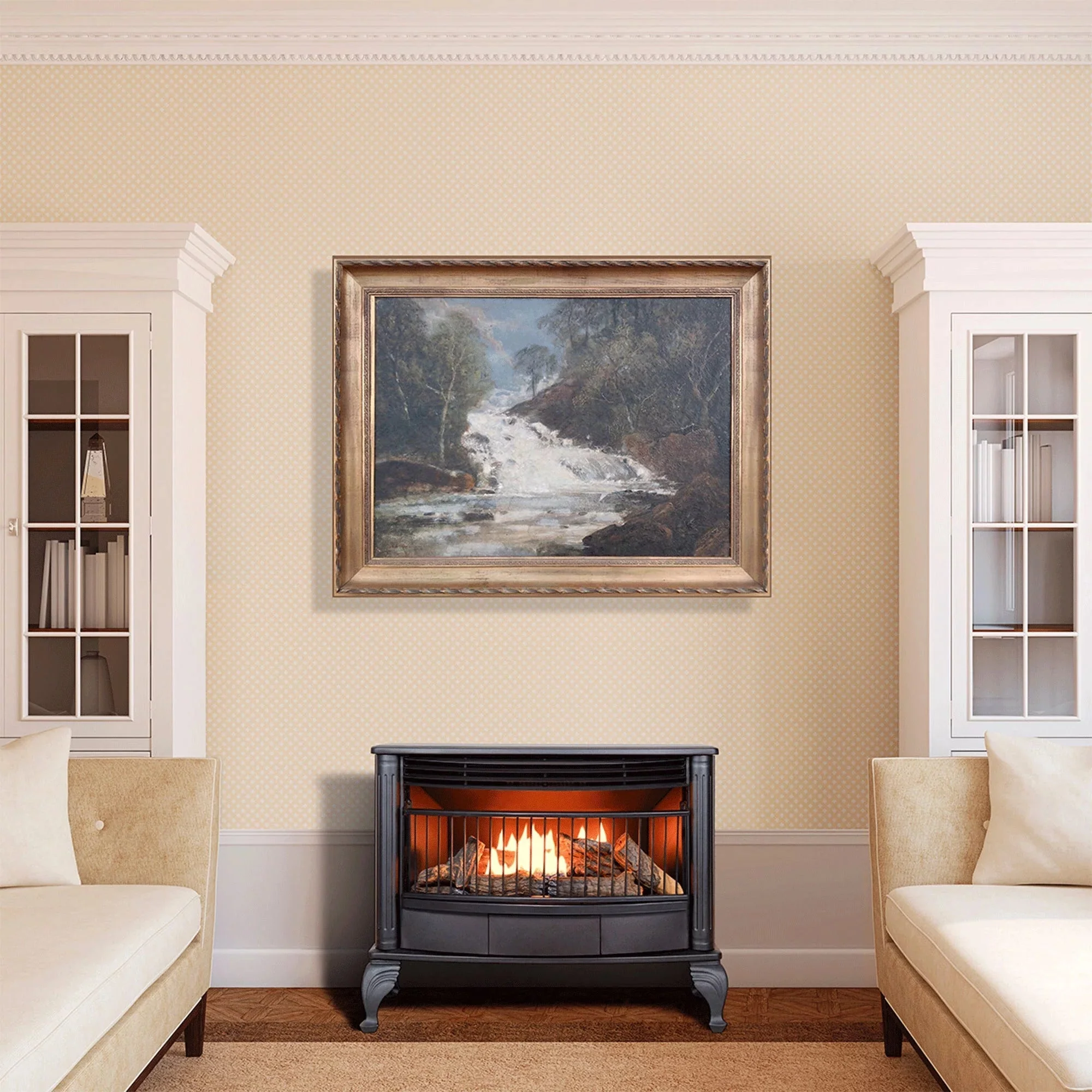 Procom Vent less Dual Fuel Gas Stove - 25,000 BTU, Remote Control, Black Finish - Model# QNSD250RT