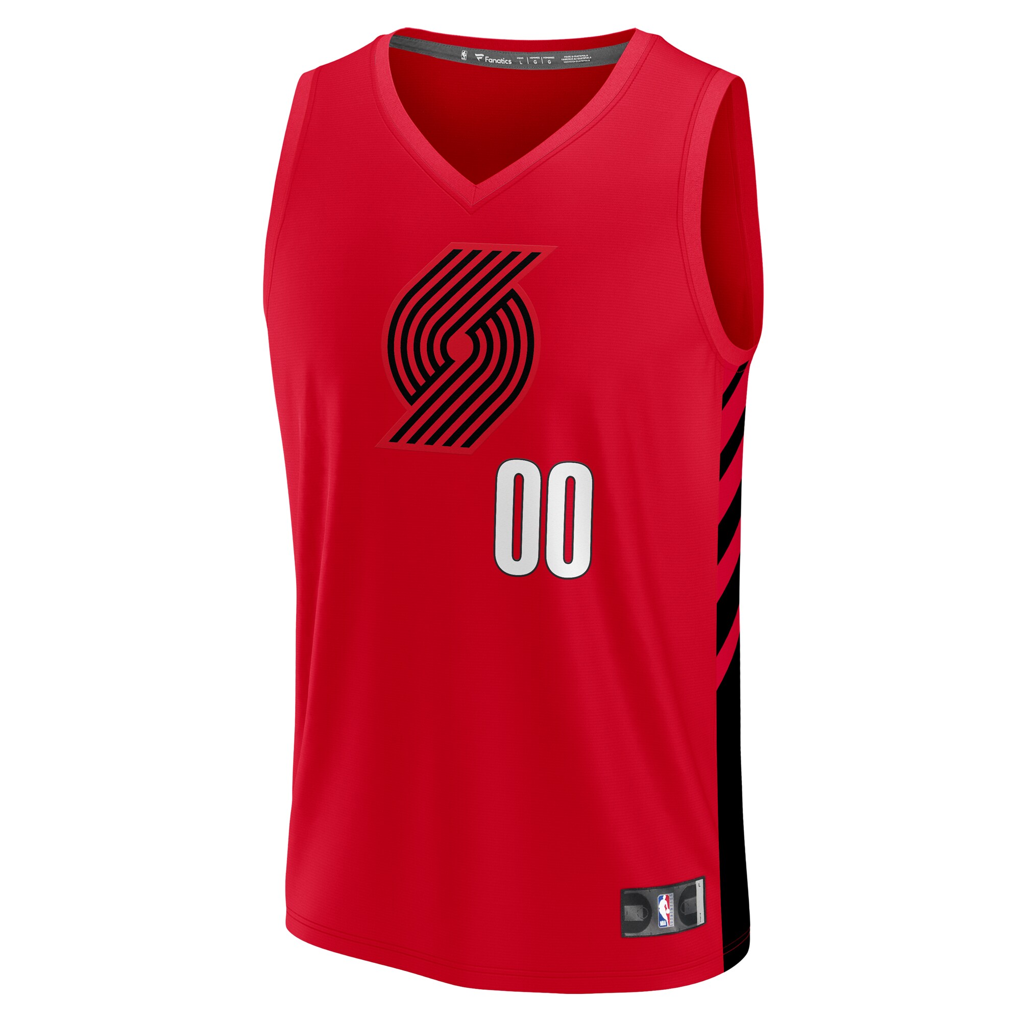 Portland Trail Blazers Fanatics  Fast Break Custom Replica Jersey - Red - Statement Edition