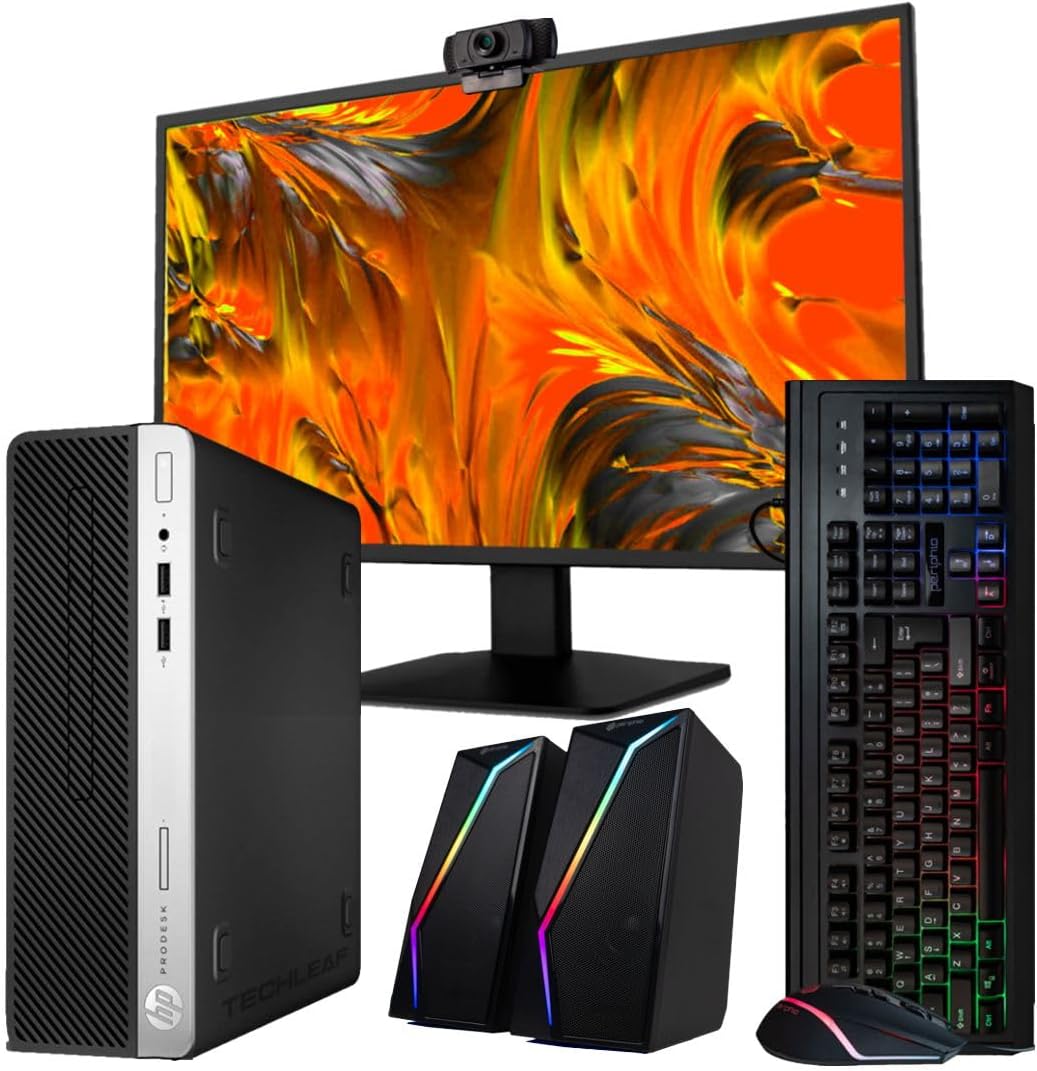 HP Windows 11 Desktop Computer | 16GB RAM + 500GB SSD | Intel i5 | 16GB RAM + 500GB SSD | 24