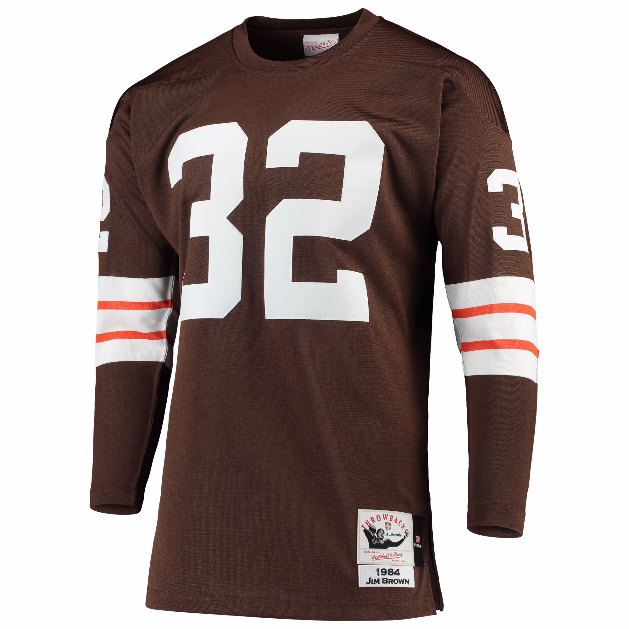 Jim Brown Cleveland Browns 1964 Mitchell & Ness Authentic Throwback Retired Player Jersey - Brown