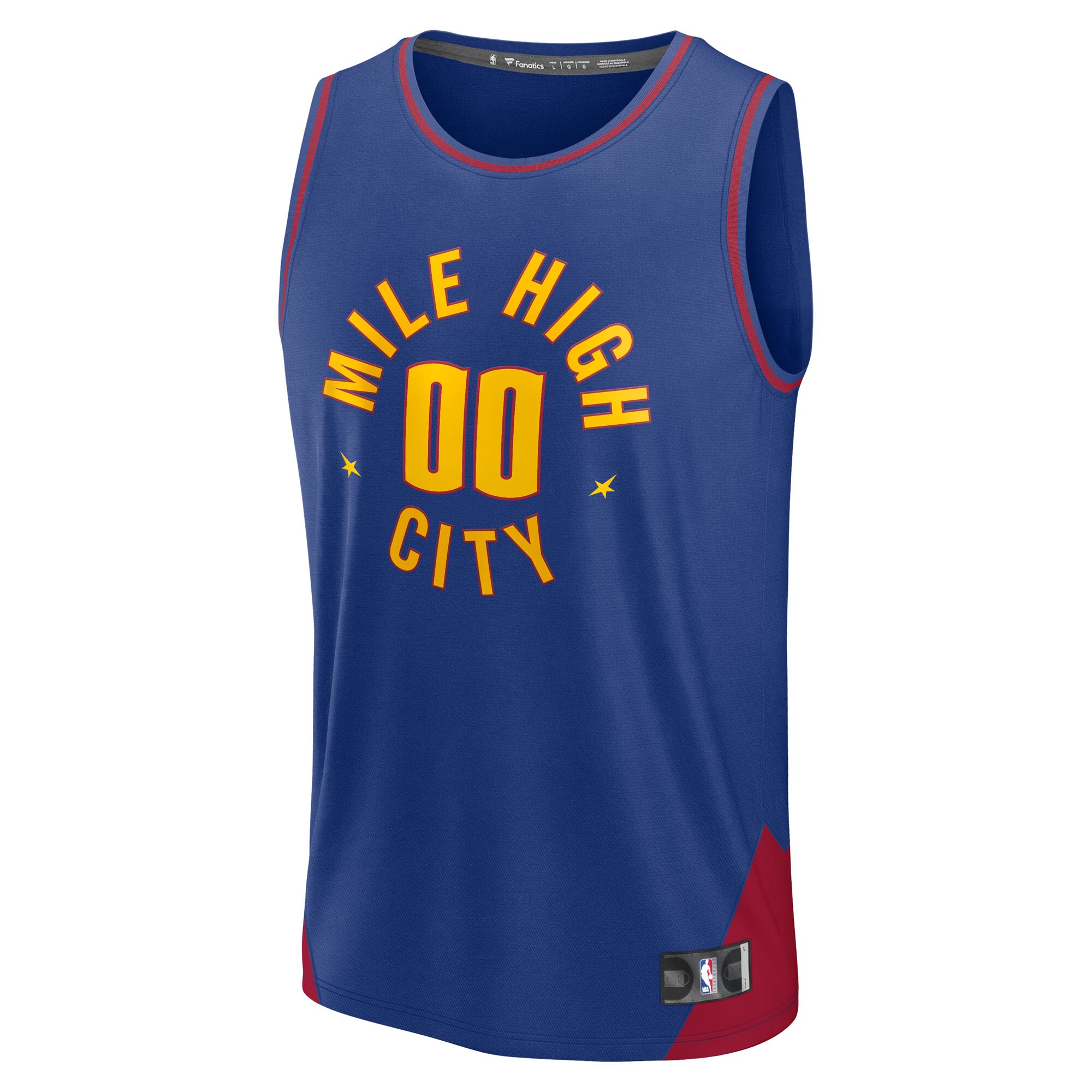 Denver Nuggets Fanatics Youth Fast Break Custom Replica Jersey - Blue  - Statement Edition