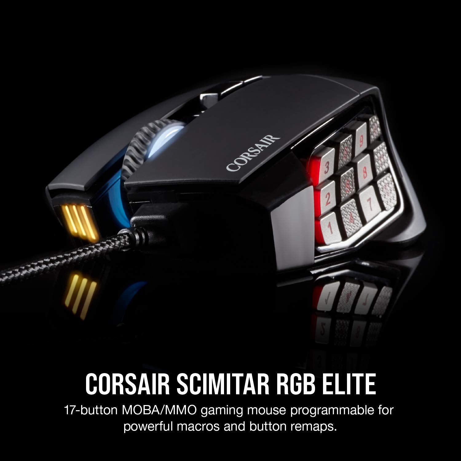 CORSAIR Scimitar RGB Elite Wired Gaming Mouse - 18,000 DPI