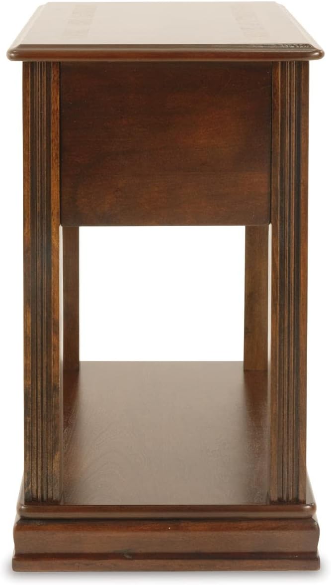 Signature Design by Ashley Breegin Chair Side End Table, 1 Drawer, 1 Fixed Shelf, Veneers, Wood, 13.13