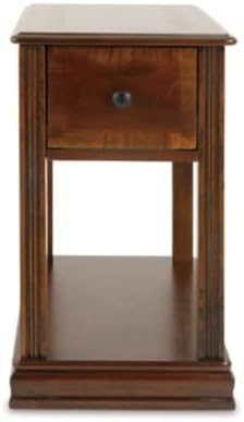 Signature Design by Ashley Breegin Chair Side End Table, 1 Drawer, 1 Fixed Shelf, Veneers, Wood, 13.13