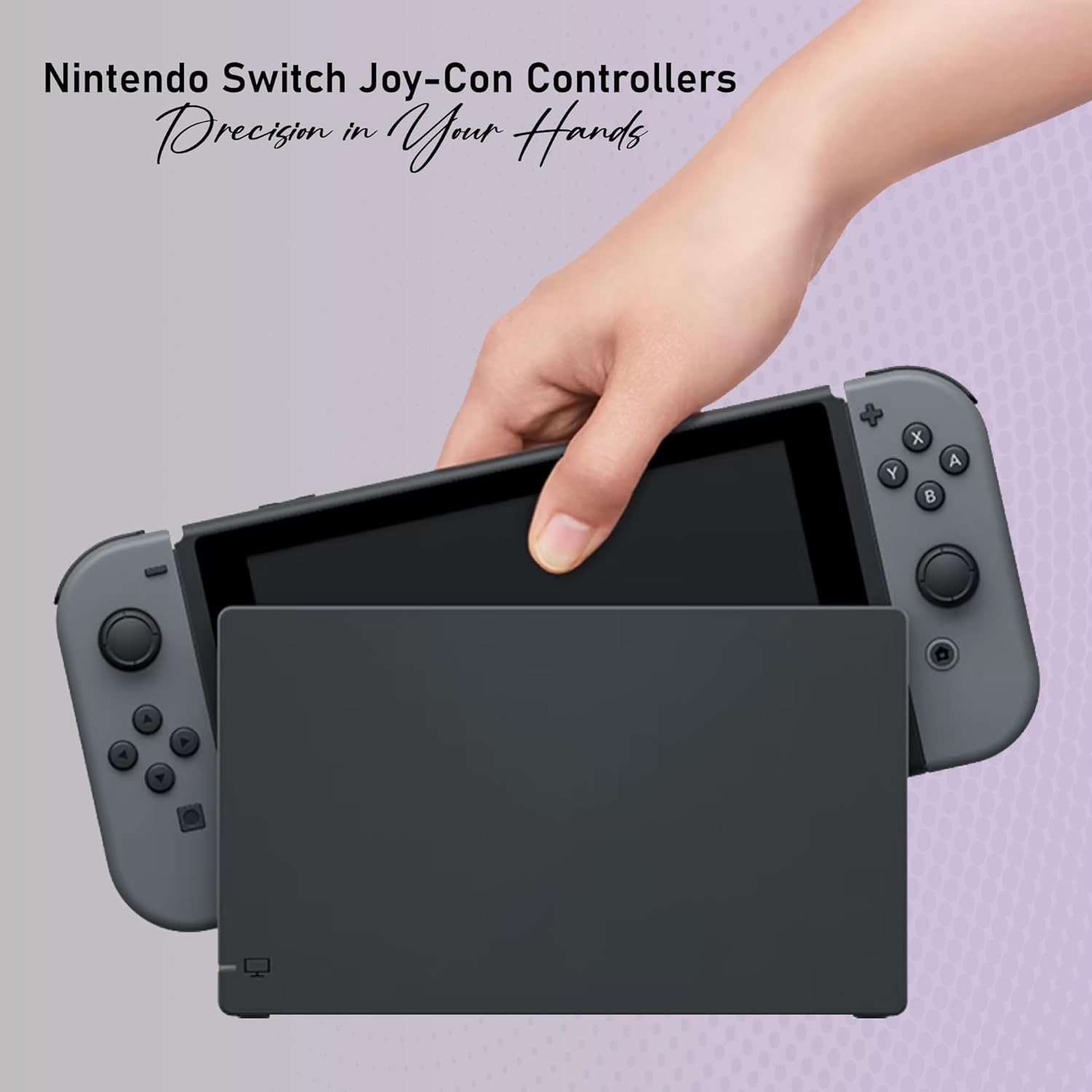 Nintendo Switch with Black and Gray Joy-Con with Dock (Renewed)