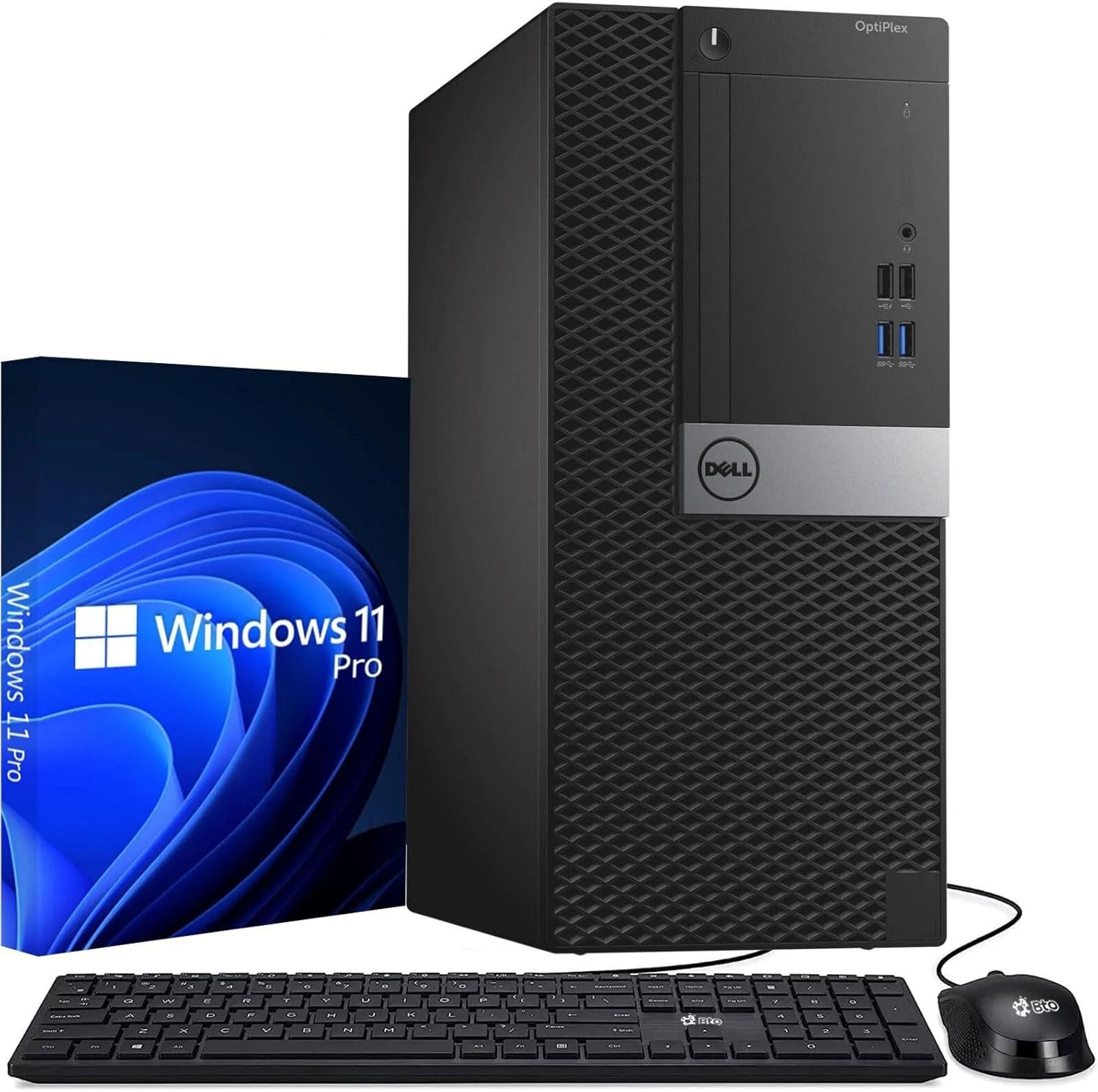 Dell Tower Desktop PC – Intel Core i7-7700 7th Gen Processor – 16GB DDR4 RAM – 256GB SSD – Keyboard & Mouse – Wi-Fi – Office, Home, Business Desktop Computer Windows 11 Pro (Renewed)