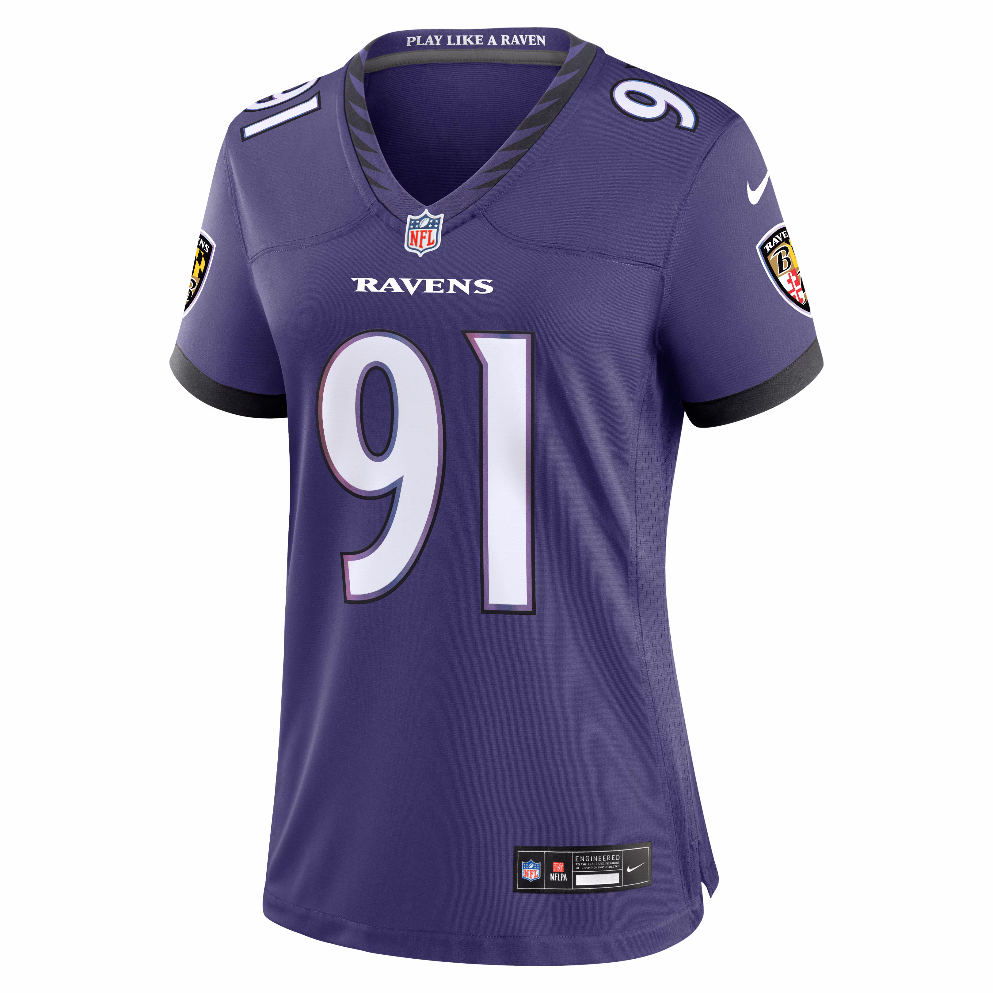 Trey Hendrickson Baltimore Ravens Nike Women's Team Game Jersey - Purple
