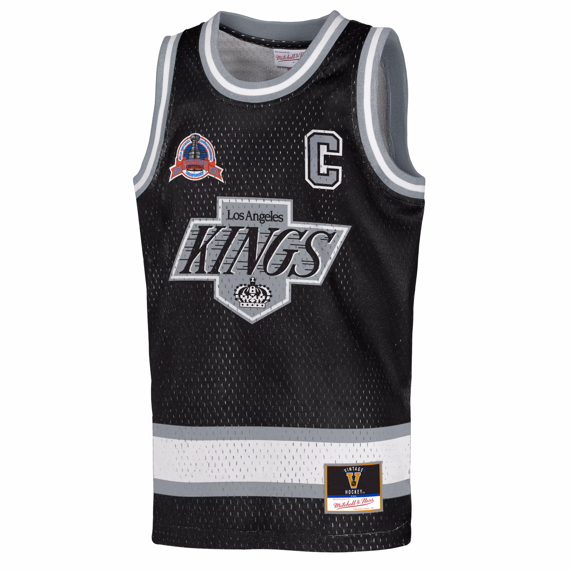 Wayne Gretzky Los Angeles Kings Mitchell & Ness Youth Maxxed Out Fashion Basketball Jersey - Black