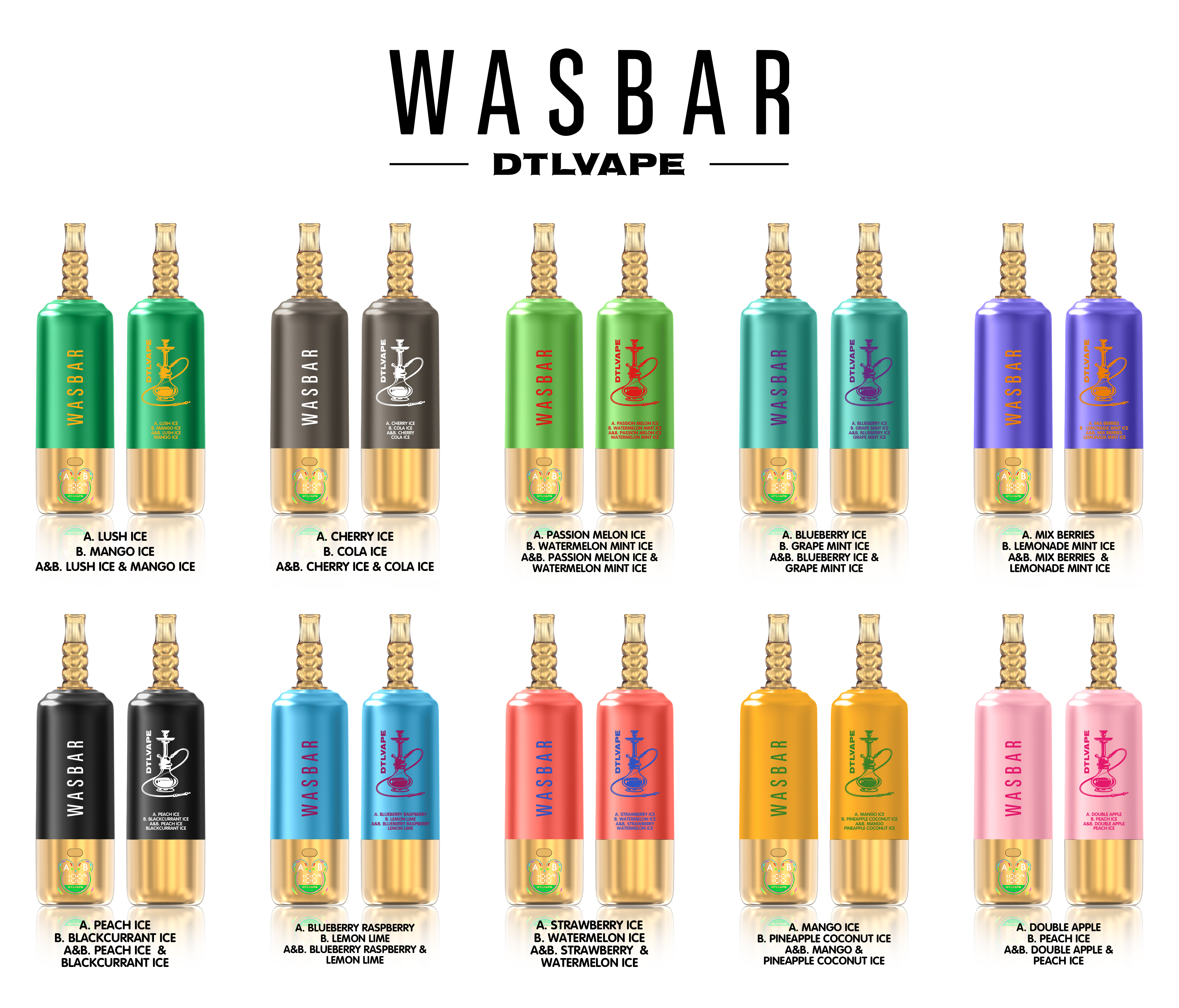 EU Warehouse Wasbar 3 In 1 150000 Disposable Vape Puffs 150K DTL E-cigarettes