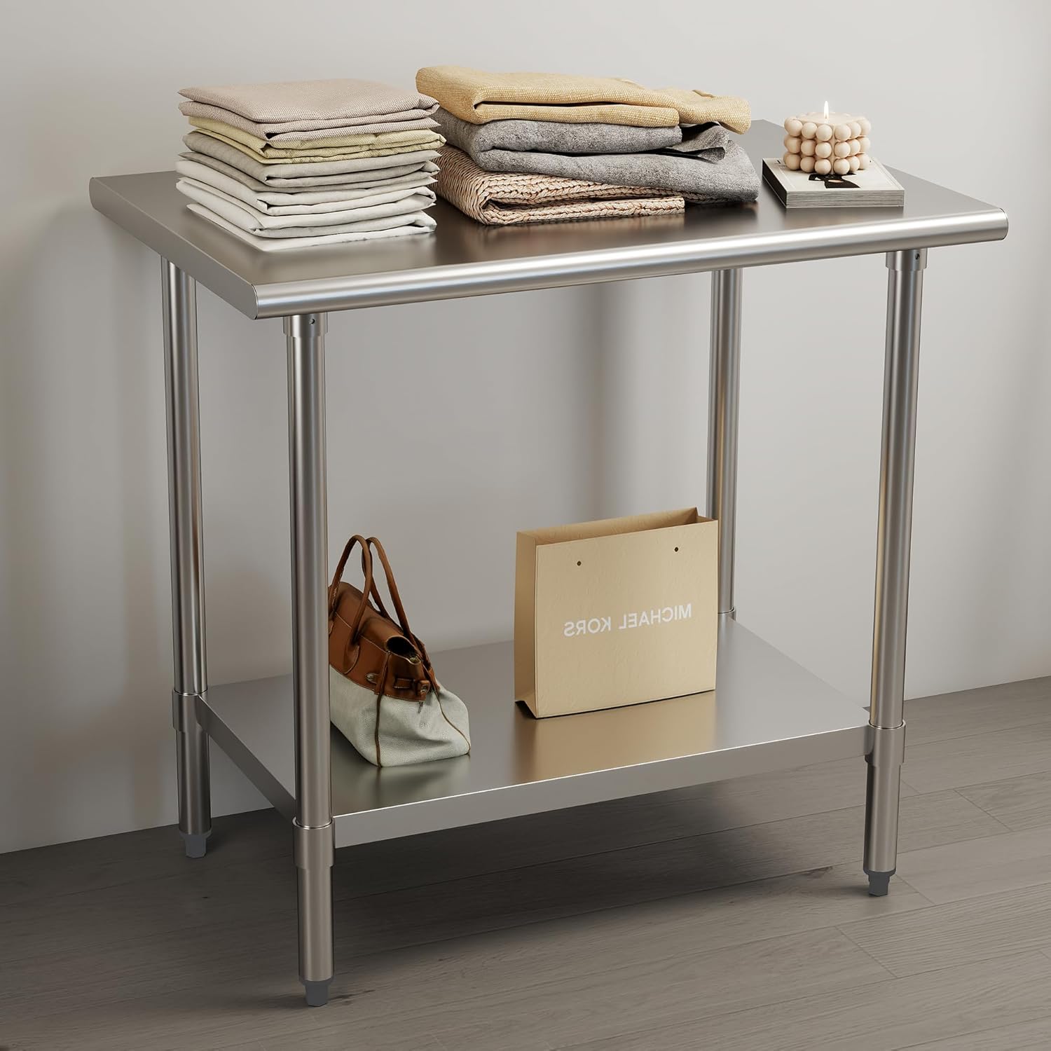 NSF Certified Stainless Steel Table with Adjustable Undershelf, 24