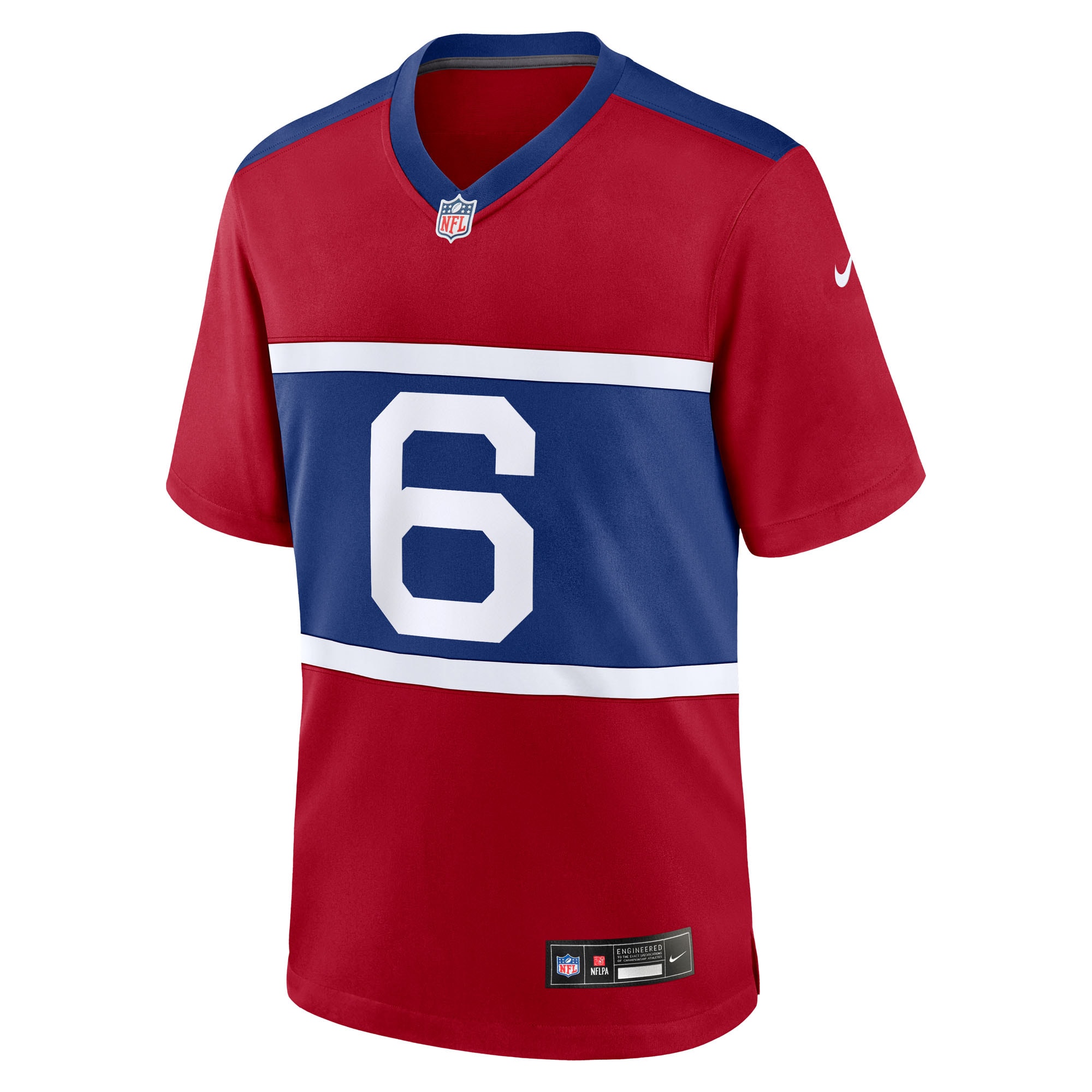 Jaxson Dart New York Giants Nike Alternate Century Red Game Jersey - Red