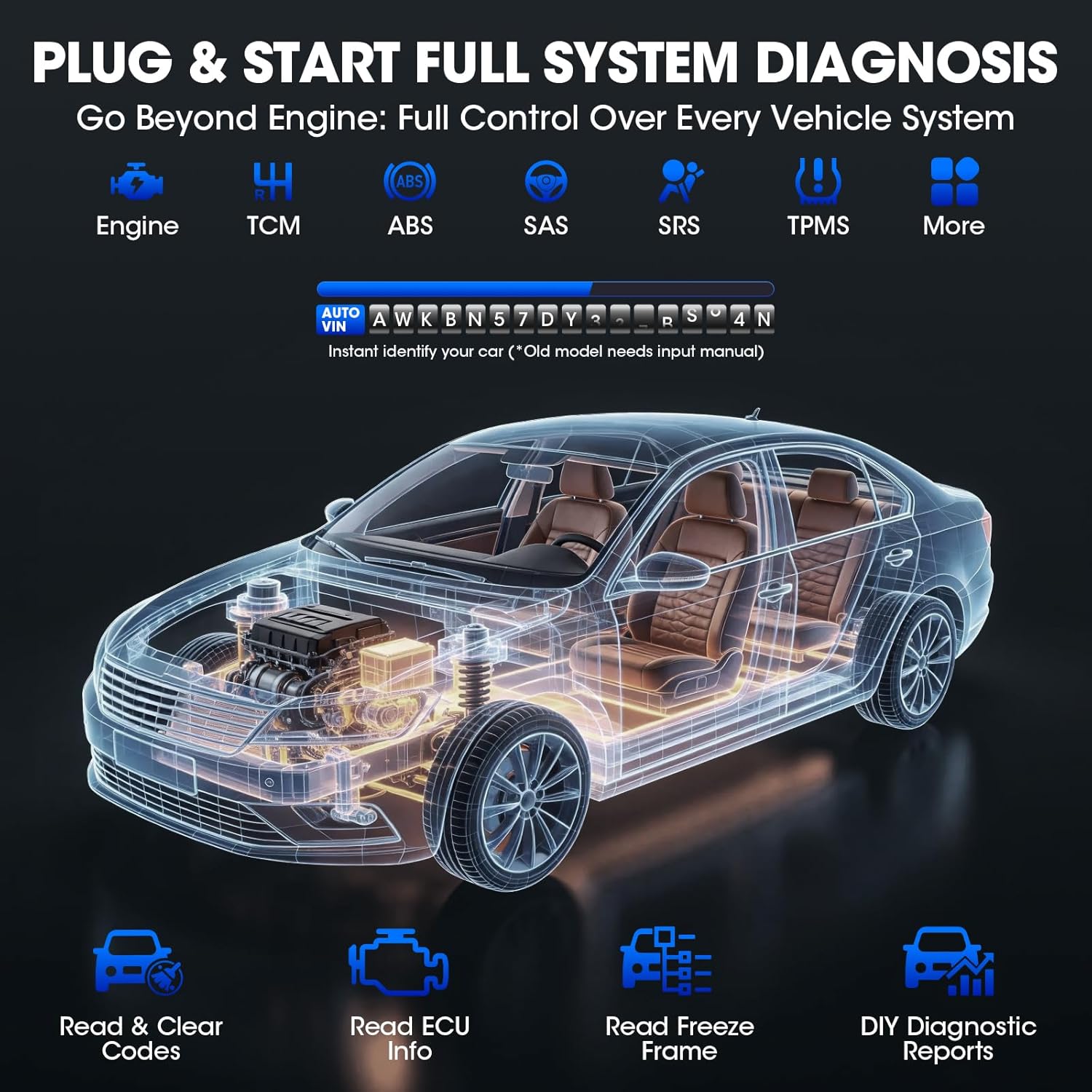 XTOOL IP616 V2.0 Bidirectional Scan Tool with Lifetime Free Updates, AI-Assisted Full System OBD2 Scanner Diagnostic Tool with 34+ Reset Services, Active Test, CAN FD & DoIP, FCA AutoAuth, Android 10
