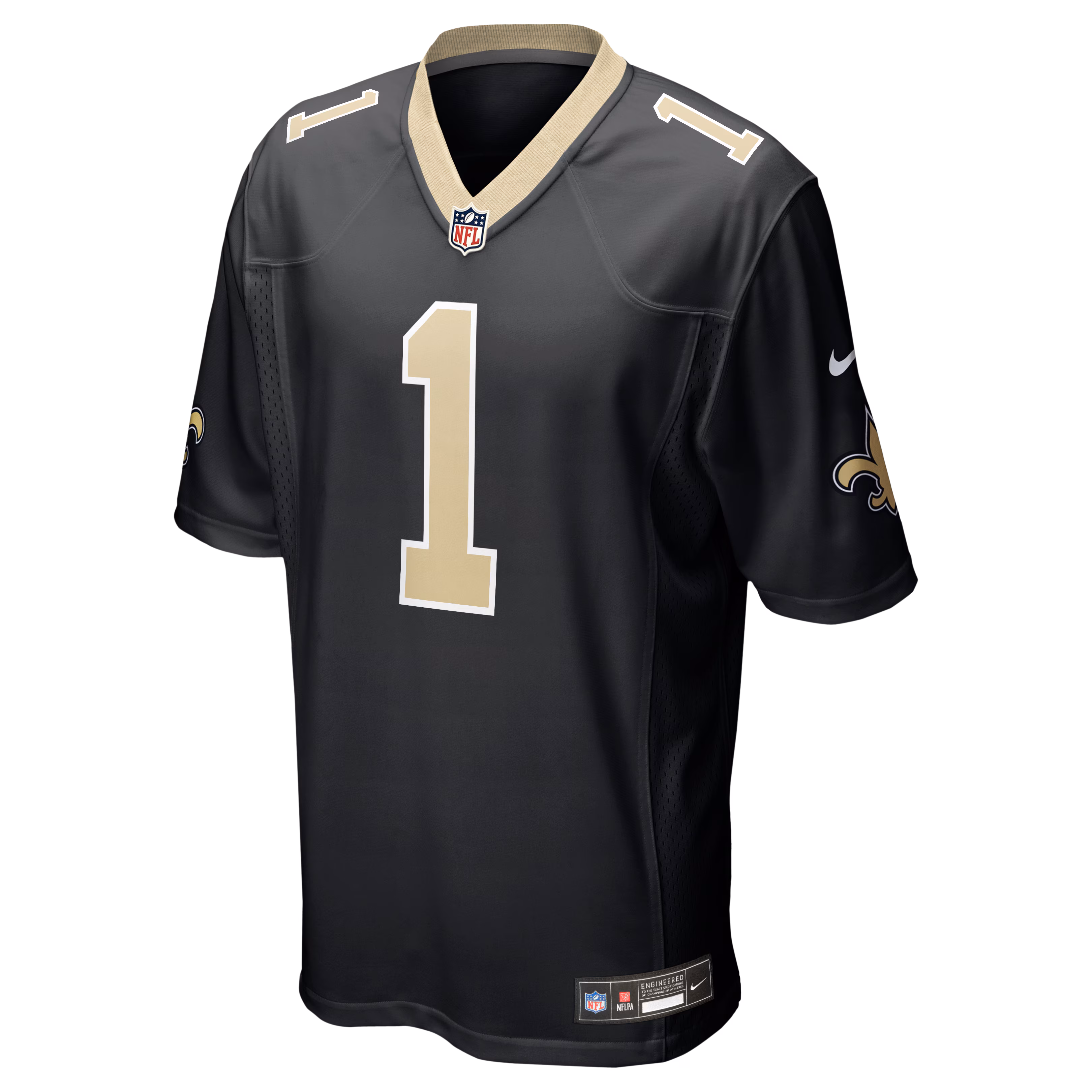 Number 1 Groom New Orleans Saints Nike Game Jersey - Black