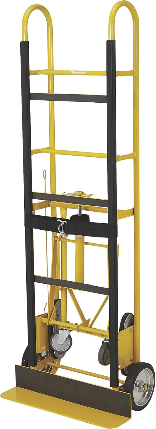 Strongway Industrial Hand Truck – 1200 lb Capacity Heavy-Duty Appliance Dolly, Convertible 2/4-Wheel Design, 8