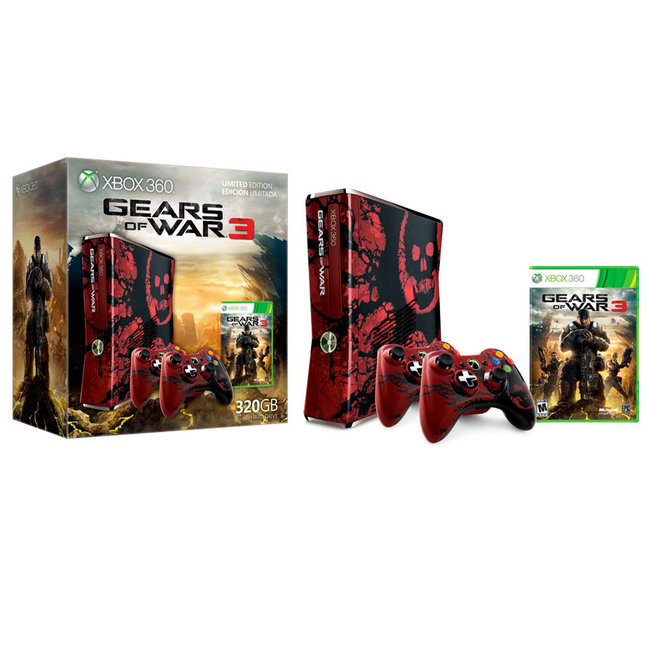 Xbox 360 Gears of War 3 Limited Edition Console Bundle (Renewed)