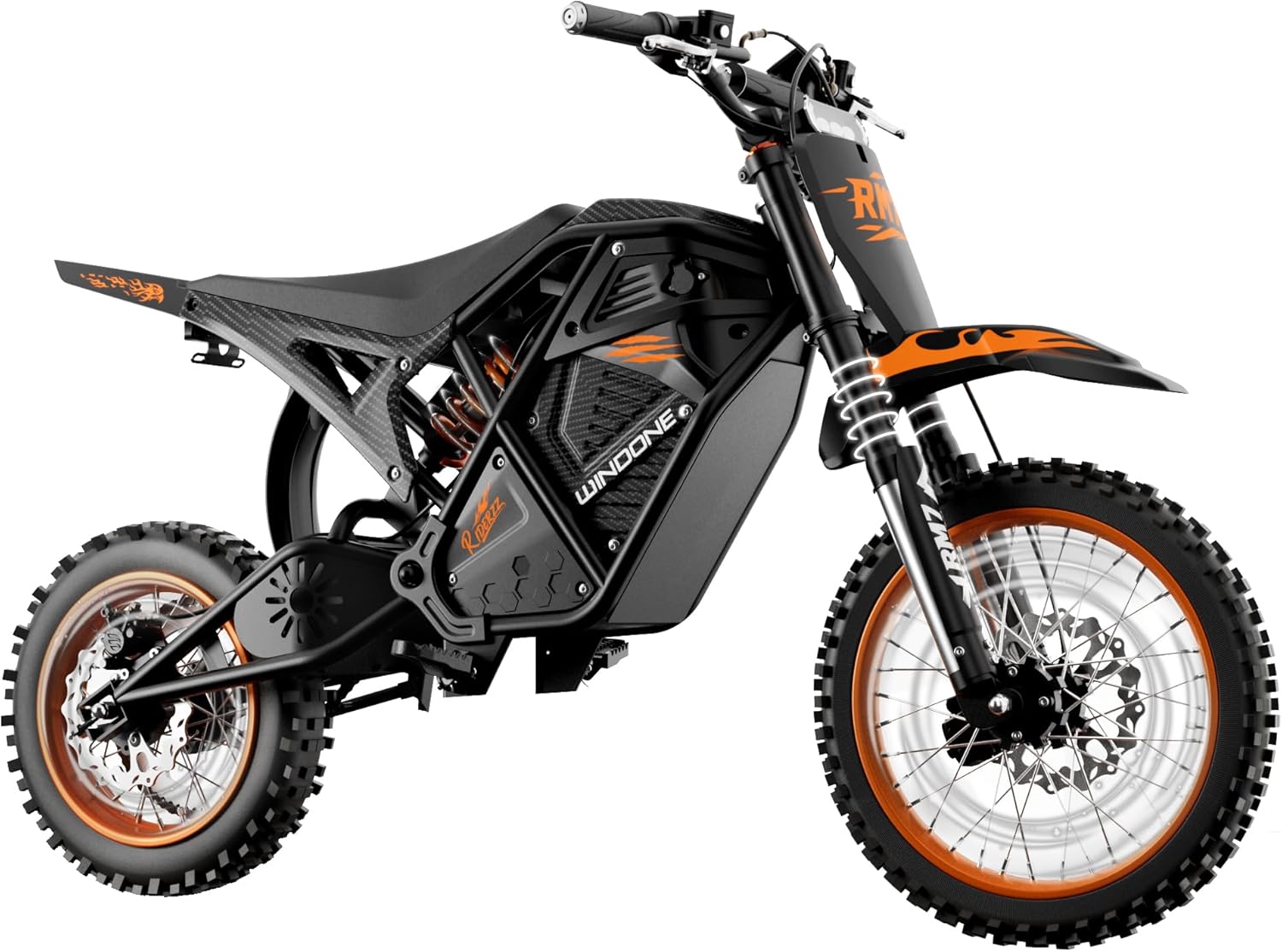 RM7 Electric Dirt Bike for Adults & Teens, 2200W Peak Ebike, 48V 22.5Ah, 37 MPH, 45 Miles, 14