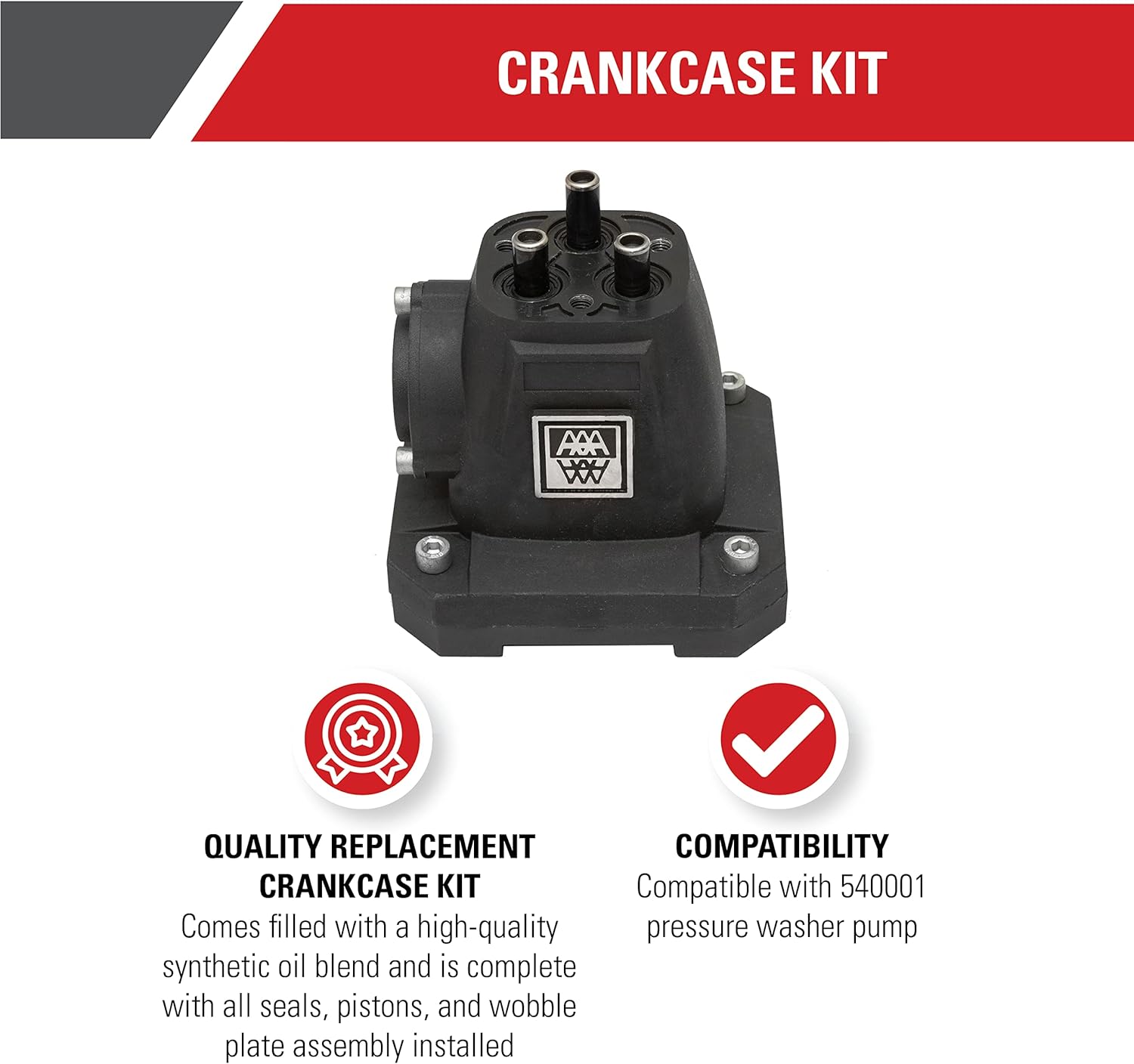 Simpson Cleaning 7112276 Crankcase Replacement Kit for AAA 540001 Axial Cam Pressure Washer Pump, Black