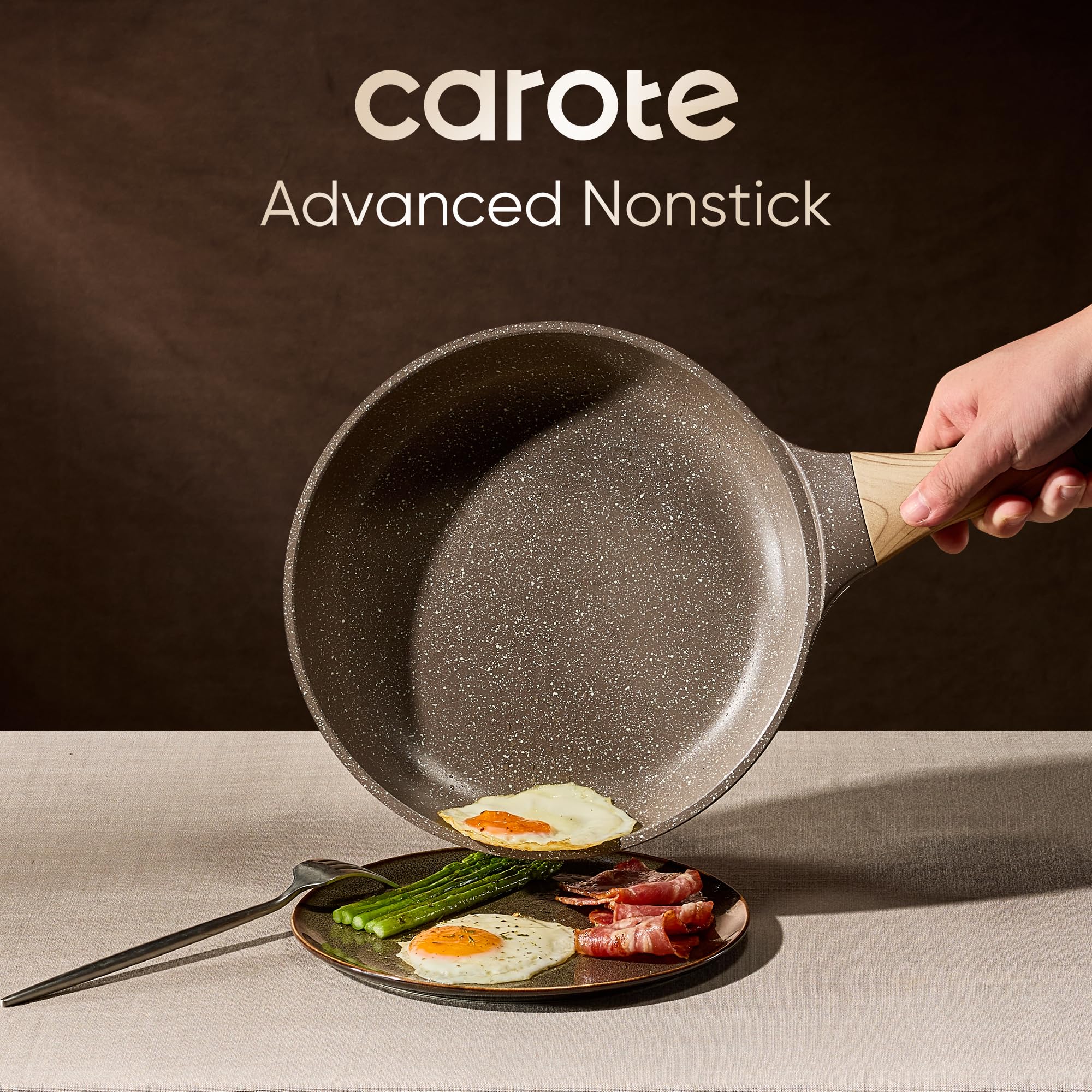 CAROTE 26PCS Non-Stick Cookware Set - Induction Compatible